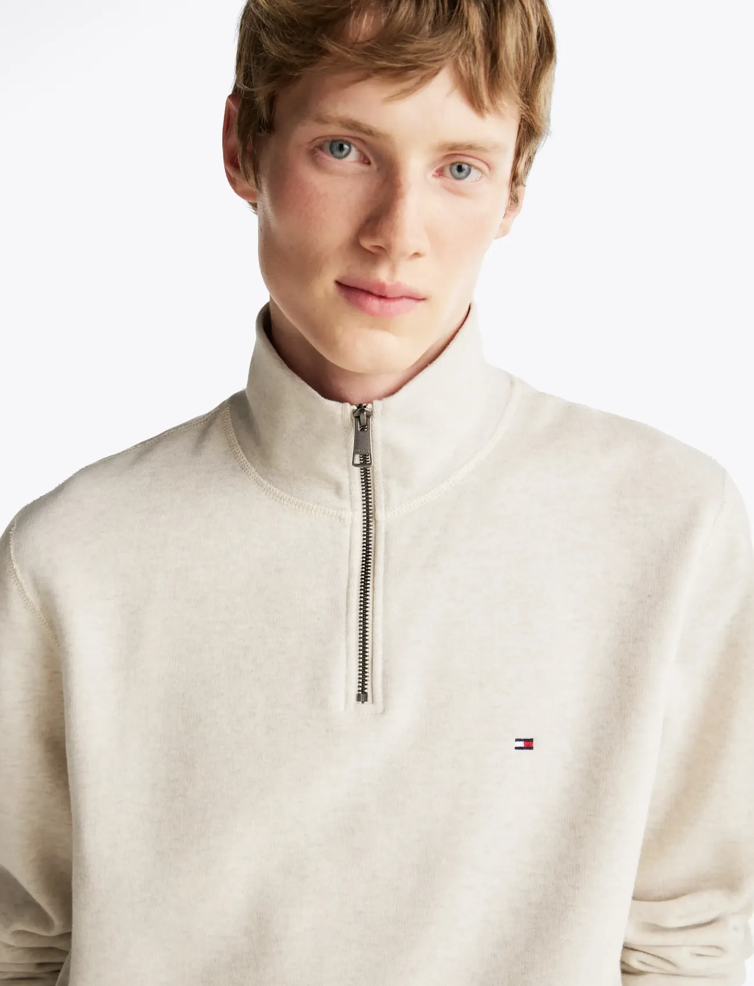 Tommy Hilfiger - ESSENTIAL FLEECE 1/4 ZIP - heathered oatmilk - 5