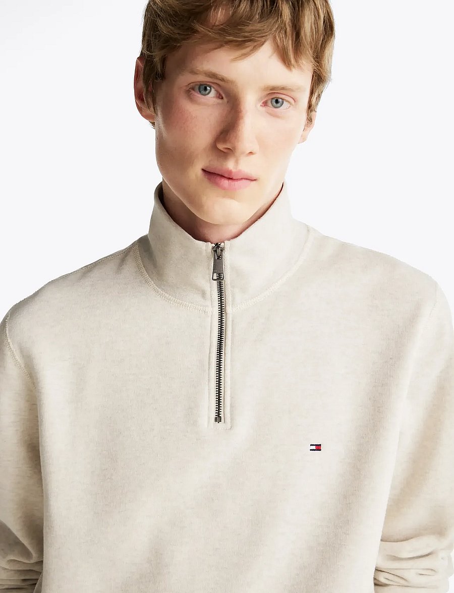 Tommy Hilfiger - ESSENTIAL FLEECE 1/4 ZIP - heathered oatmilk - 5