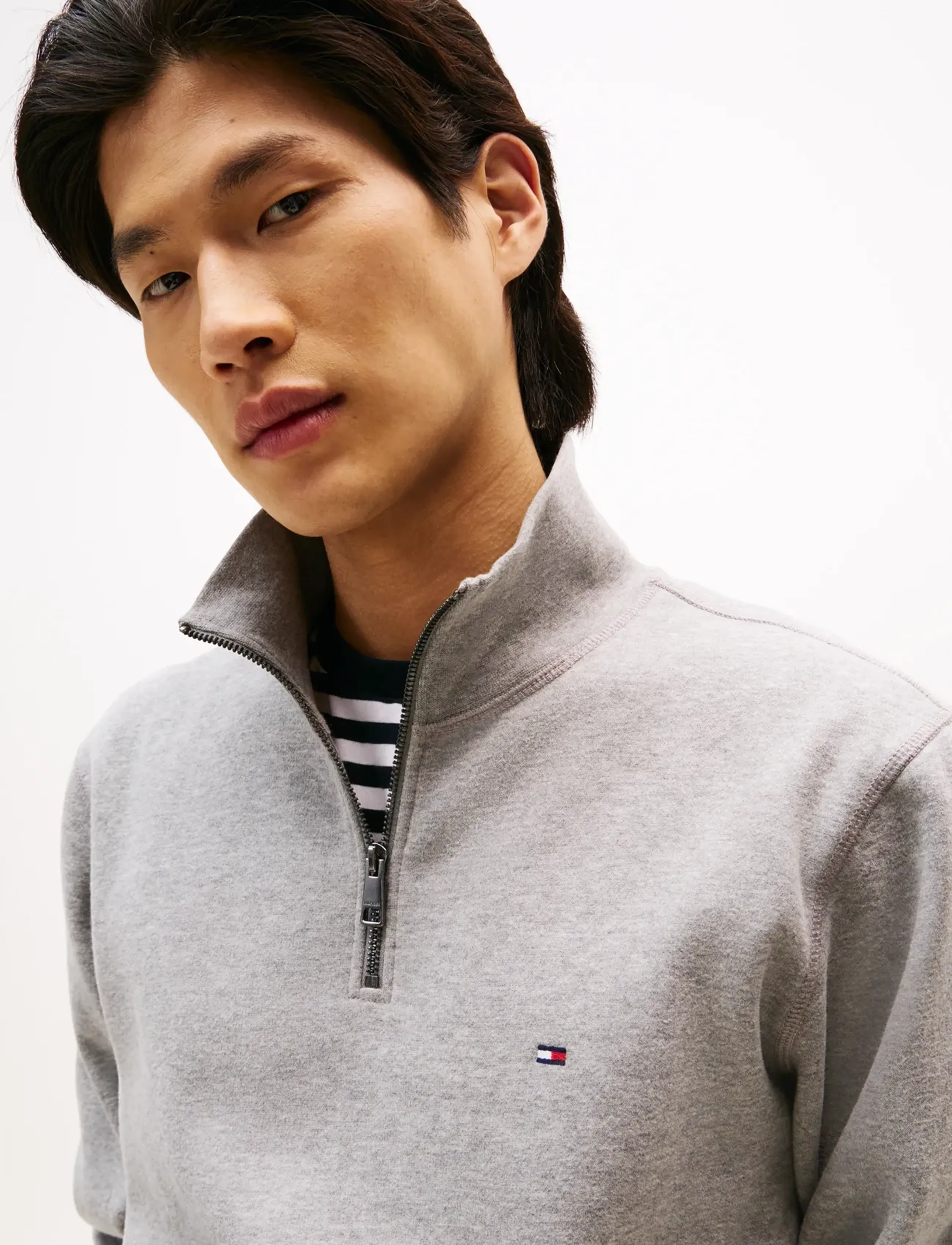 Tommy Hilfiger - ESSENTIAL FLEECE 1/4 ZIP - dressipluusid - medium grey heather - 5