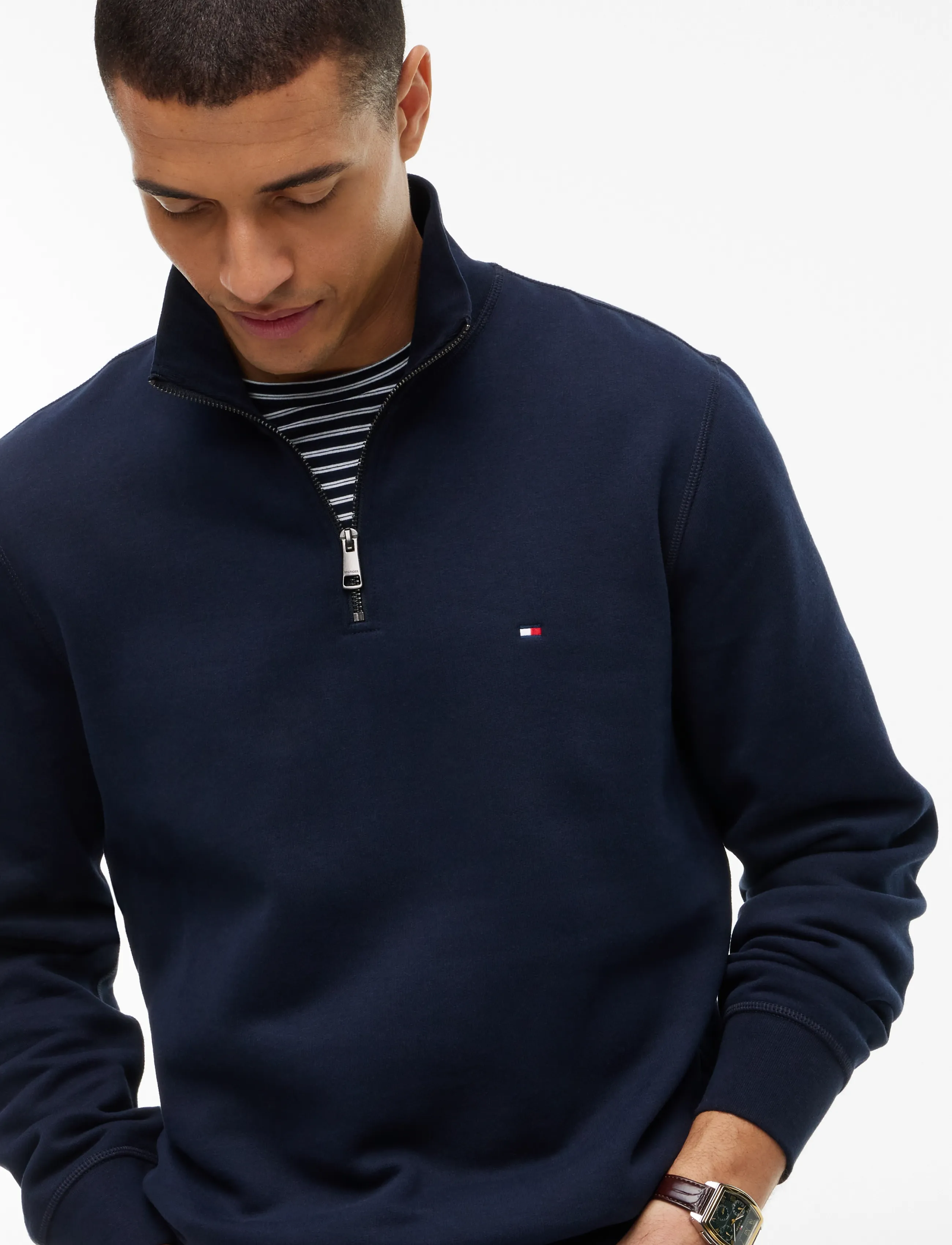 Tommy Hilfiger - ESSENTIAL FLEECE 1/4 ZIP - pullover mit halbem reißverschluss - navy blue - 4