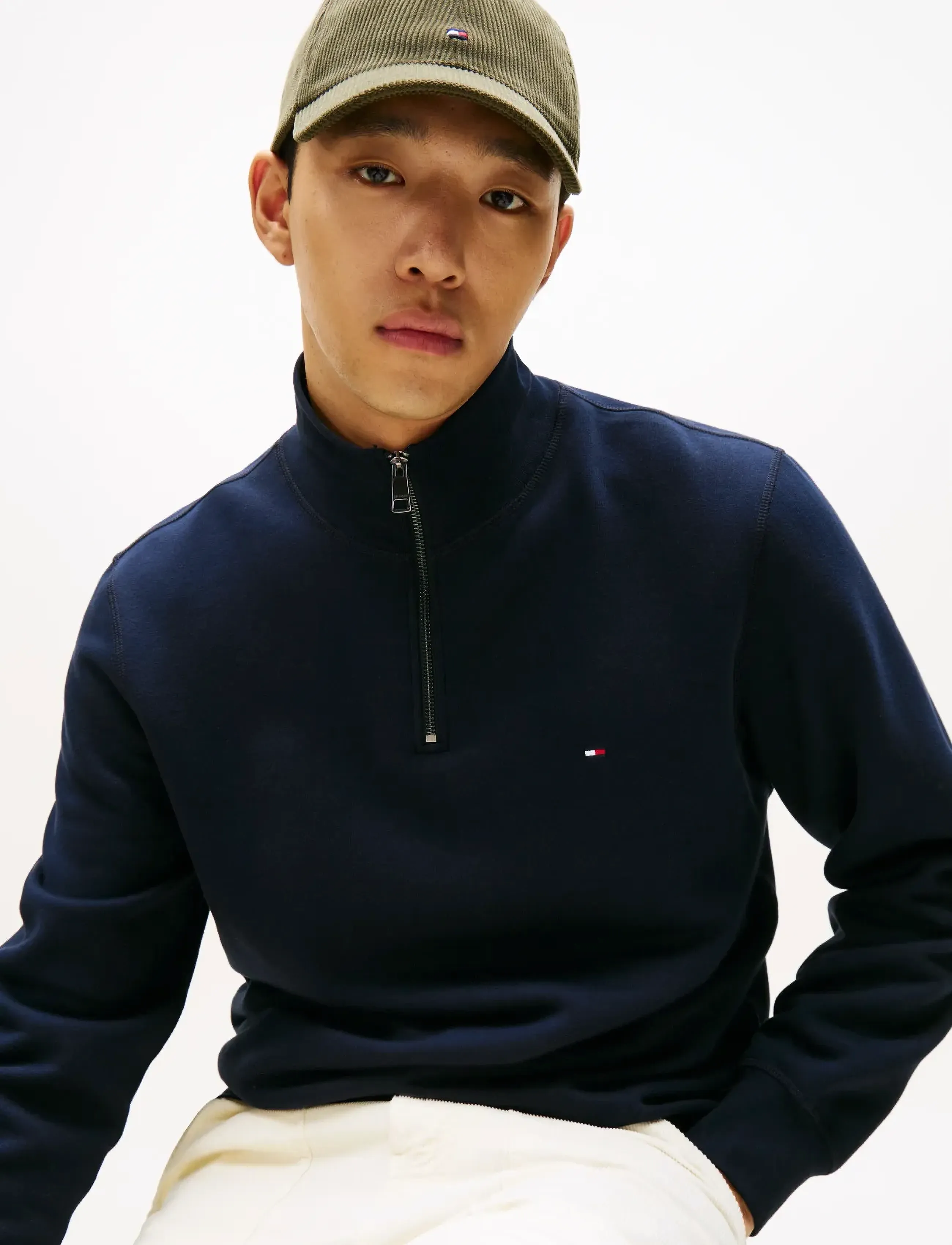 Tommy Hilfiger ESSENTIAL FLEECE 1/4 ZIP - Tänavastiil - NAVY BLUE / navy