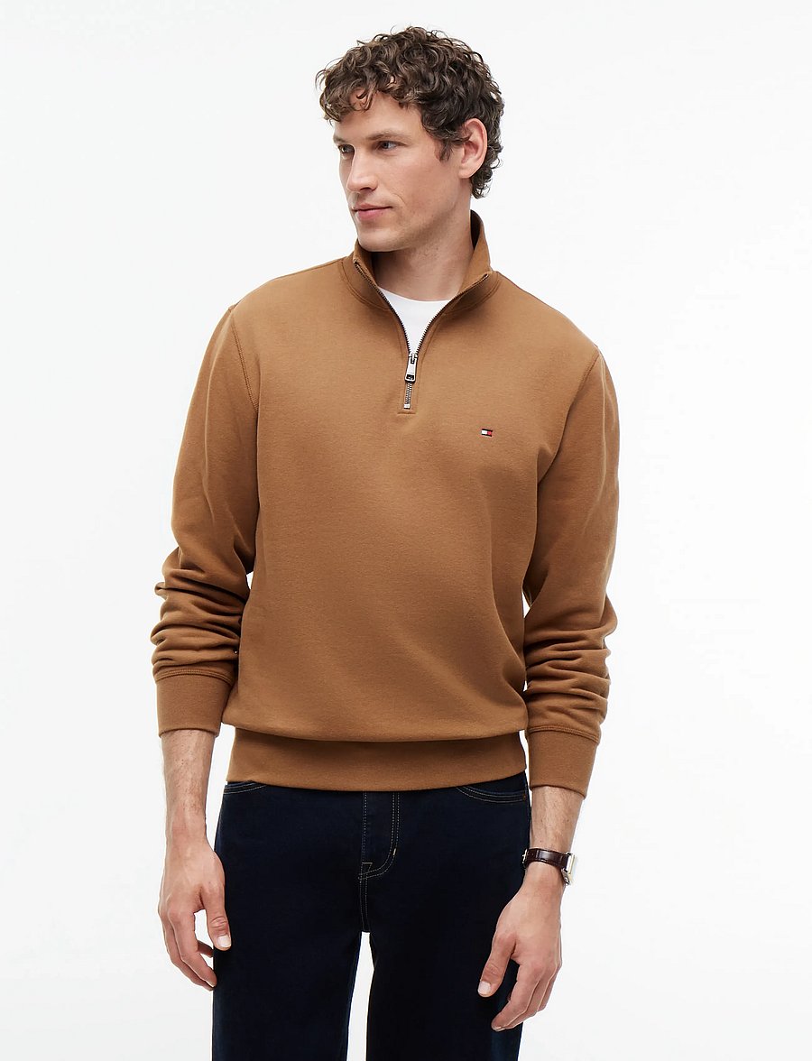 Tommy Hilfiger - ESSENTIAL FLEECE 1/4 ZIP - pullover mit halbem reißverschluss - timeless tawny - 0