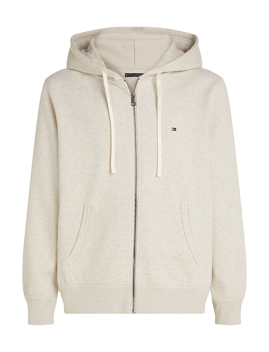 Tommy Hilfiger - ESSENTIAL FLEECE ZIP THROUGH - heathered oatmilk - 1