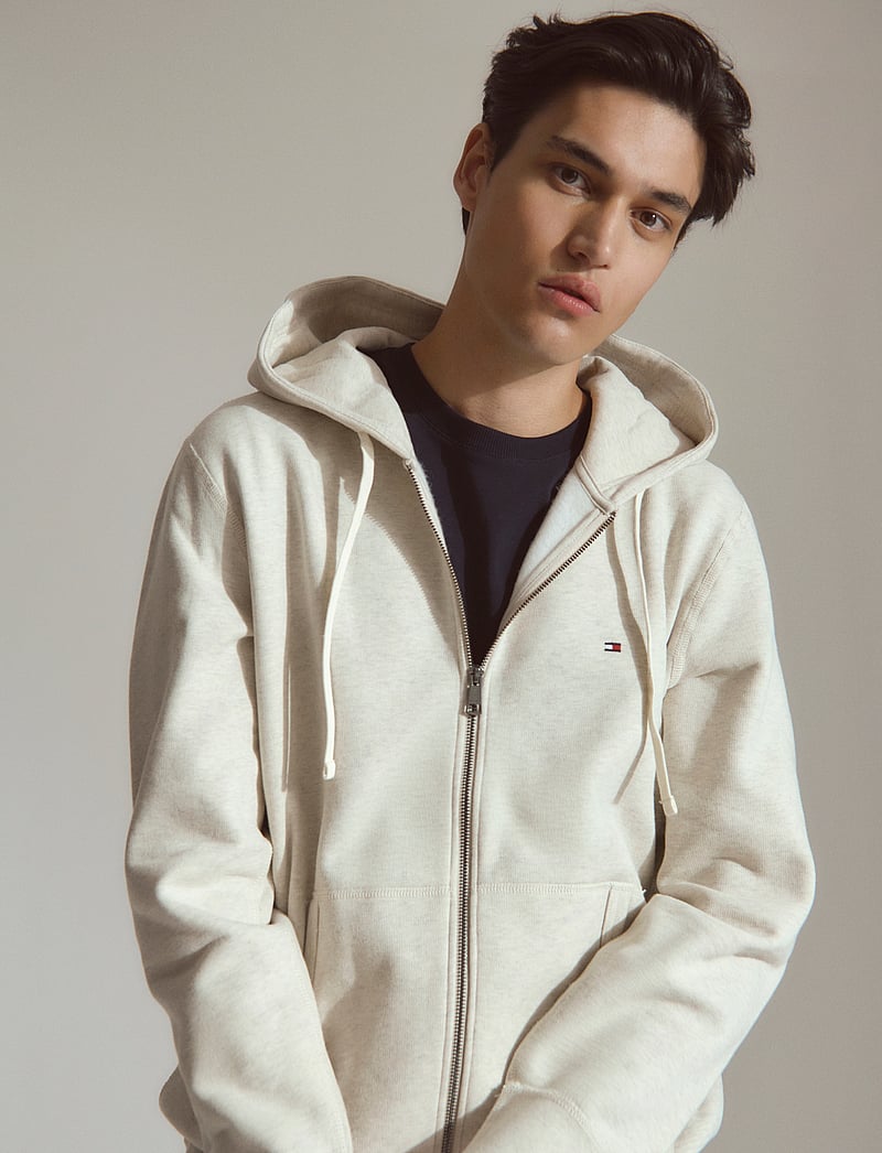 Tommy Hilfiger - ESSENTIAL FLEECE ZIP THROUGH - hættetrøjer - heathered oatmilk - 3