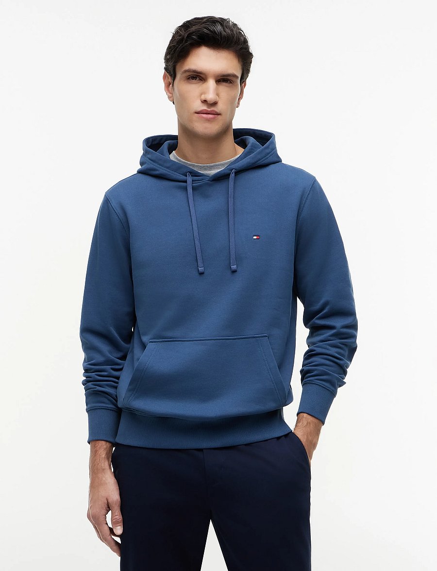 Tommy Hilfiger - ESSENTIAL TERRY HOODY - hættetrøjer - aegean sea - 0