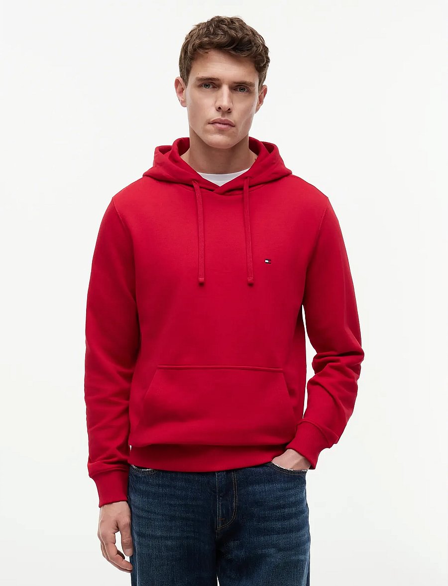 Tommy Hilfiger - ESSENTIAL TERRY HOODY - kapuzenpullover - medium red - 0