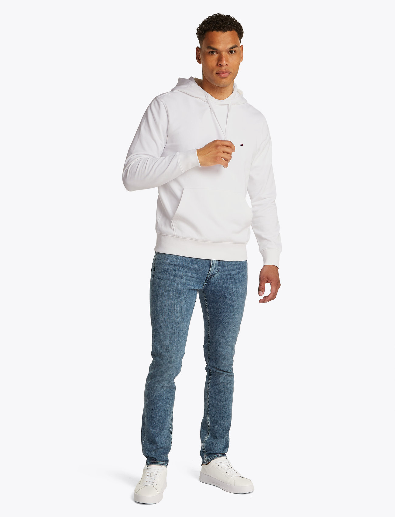 Tommy Hilfiger - ESSENTIAL TERRY HOODY - kapuutsiga dressipluusid - white - 4