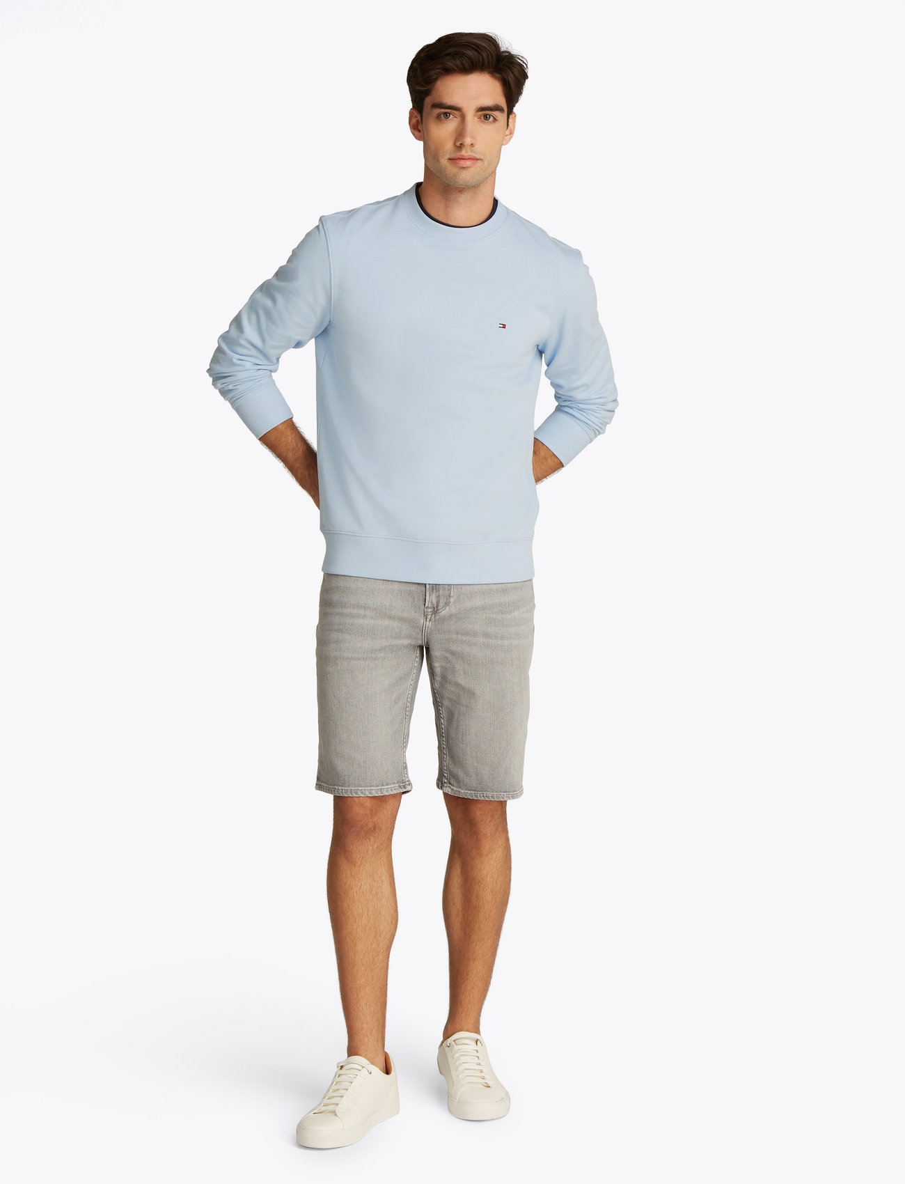 Tommy Hilfiger - ESSENTIAL TERRY CREWNECK - feriefavoritter - breezy blue - 0