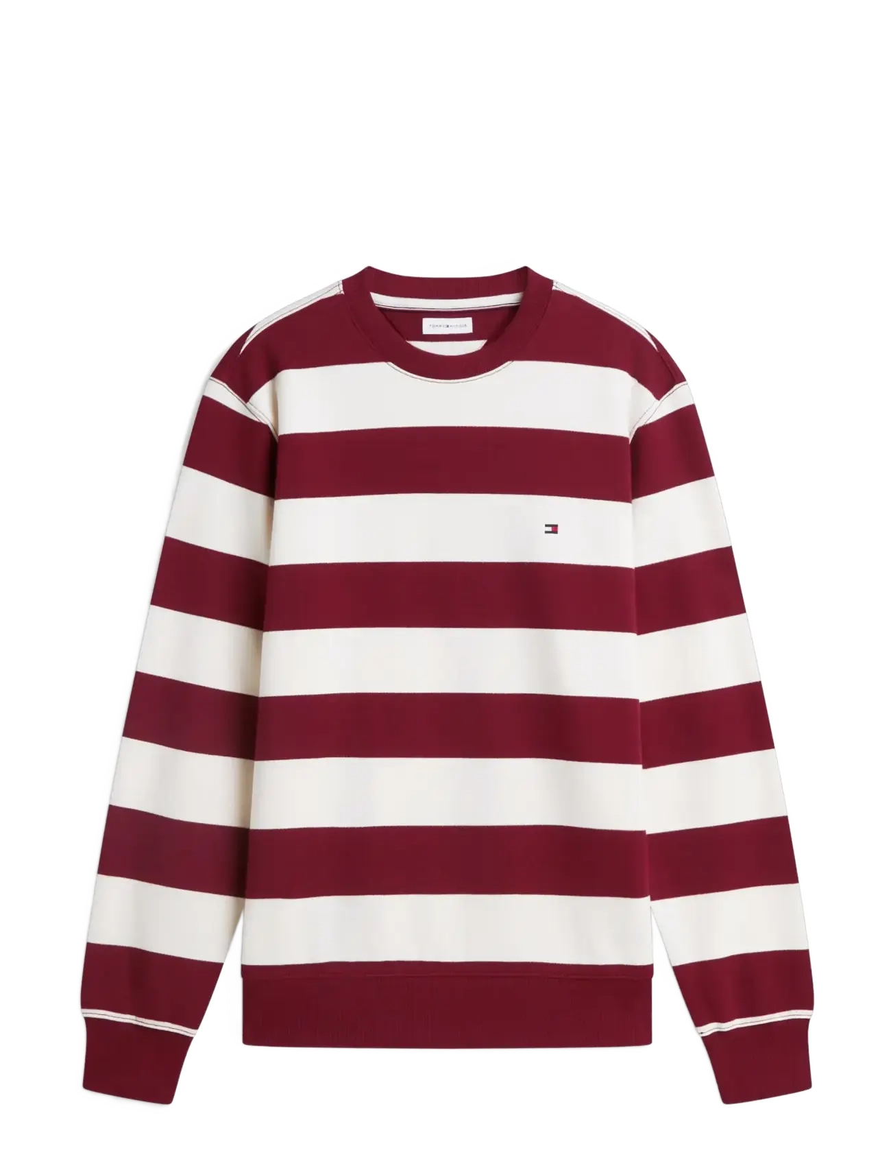 Tommy Hilfiger - ESSENTIAL TERRY CREWNECK - shoppa efter tillfälle - burgundy  ivory petal - 1