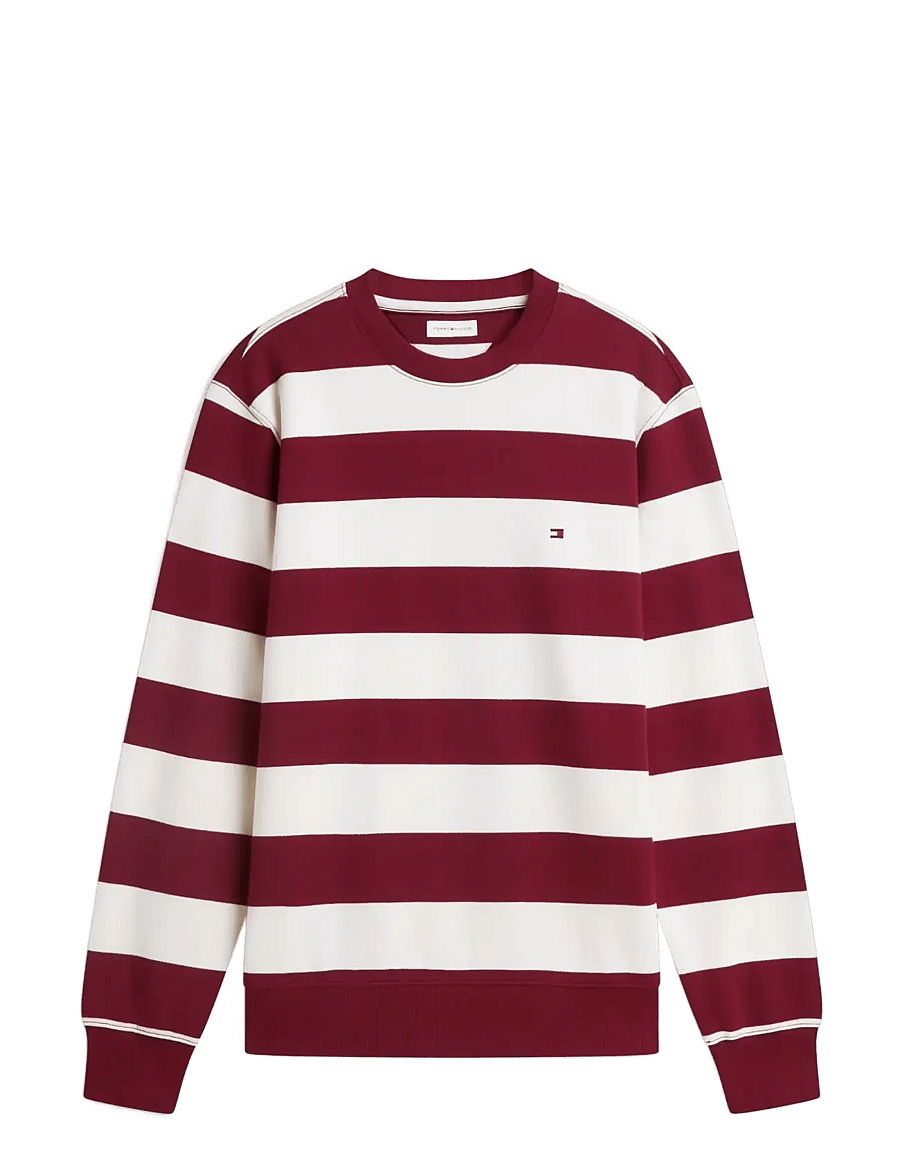 Tommy Hilfiger - ESSENTIAL TERRY CREWNECK - shoppa efter tillfälle - burgundy ivory petal - 1