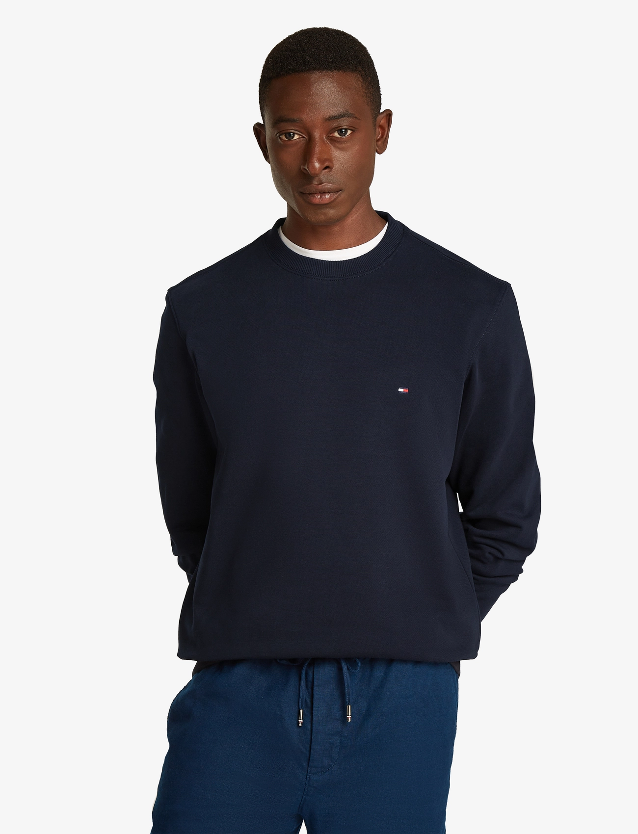 Tommy Hilfiger ESSENTIAL TERRY CREWNECK - Tommy Hilfiger - DESERT SKY / navy