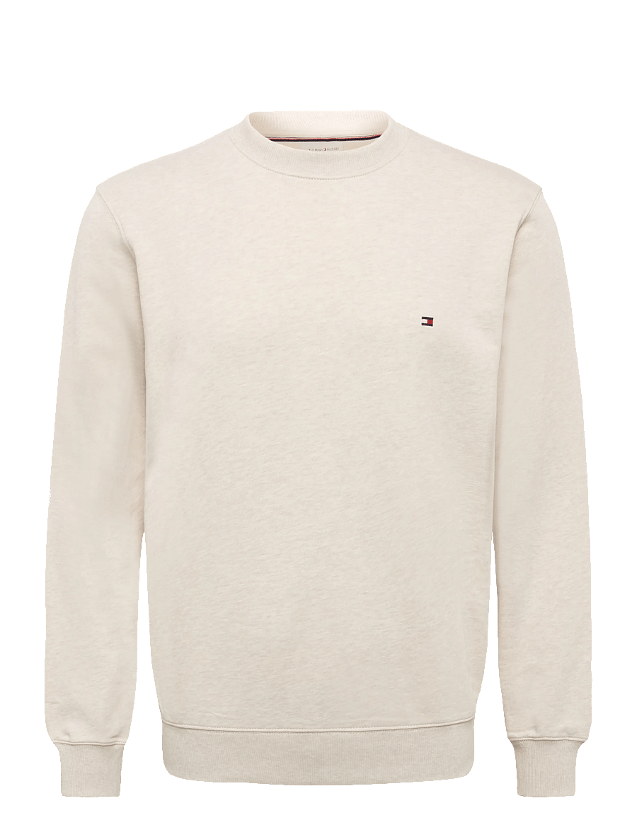 Tommy Hilfiger - ESSENTIAL TERRY CREWNECK - shop by occasion - heathered oatmilk - 1