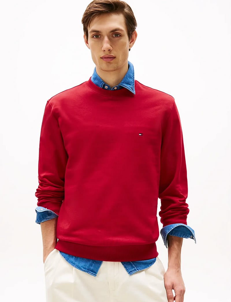 Tommy Hilfiger - ESSENTIAL TERRY CREWNECK - shop efter anledning - medium red - 0
