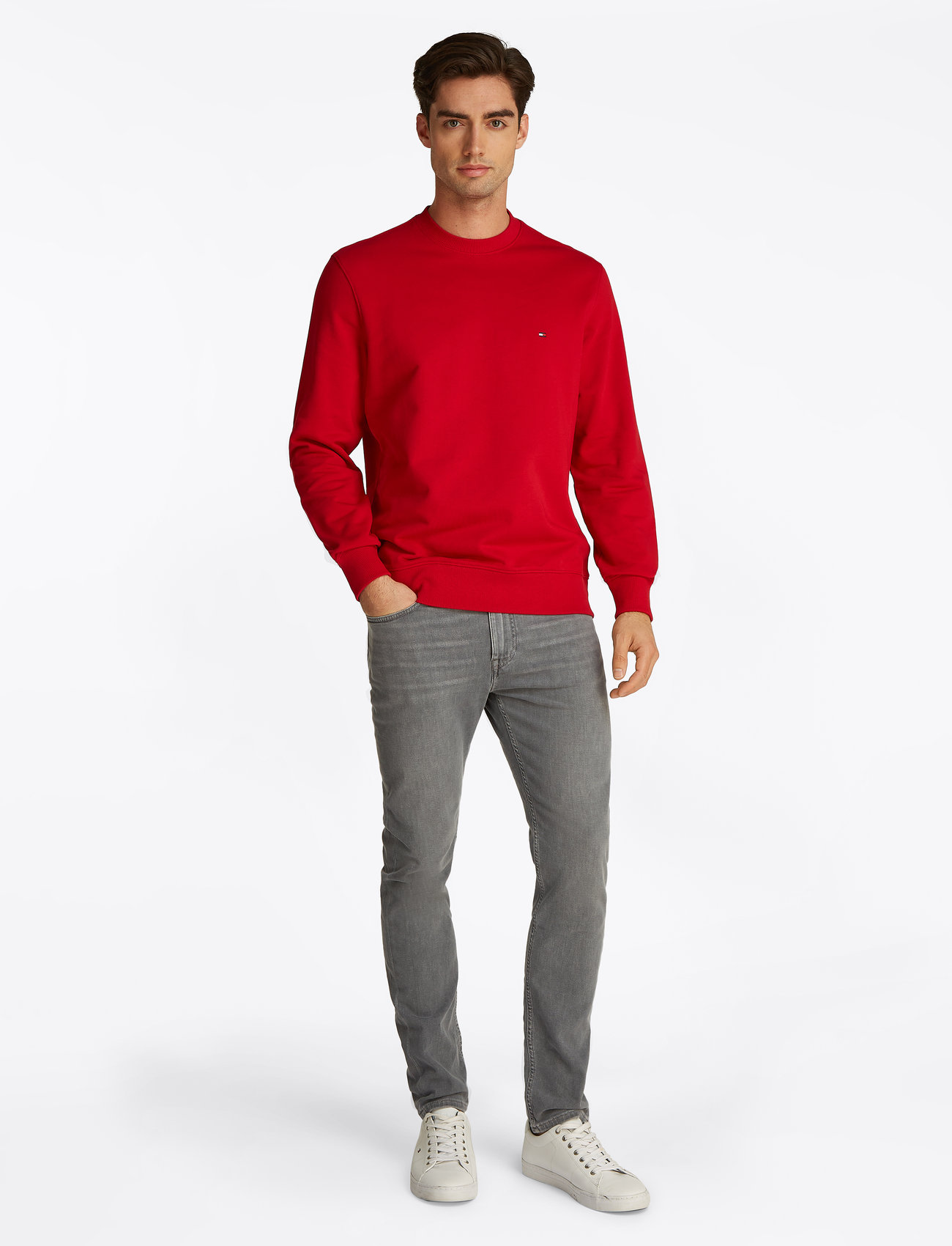 Tommy Hilfiger - ESSENTIAL TERRY CREWNECK - shop efter anledning - medium red - 5