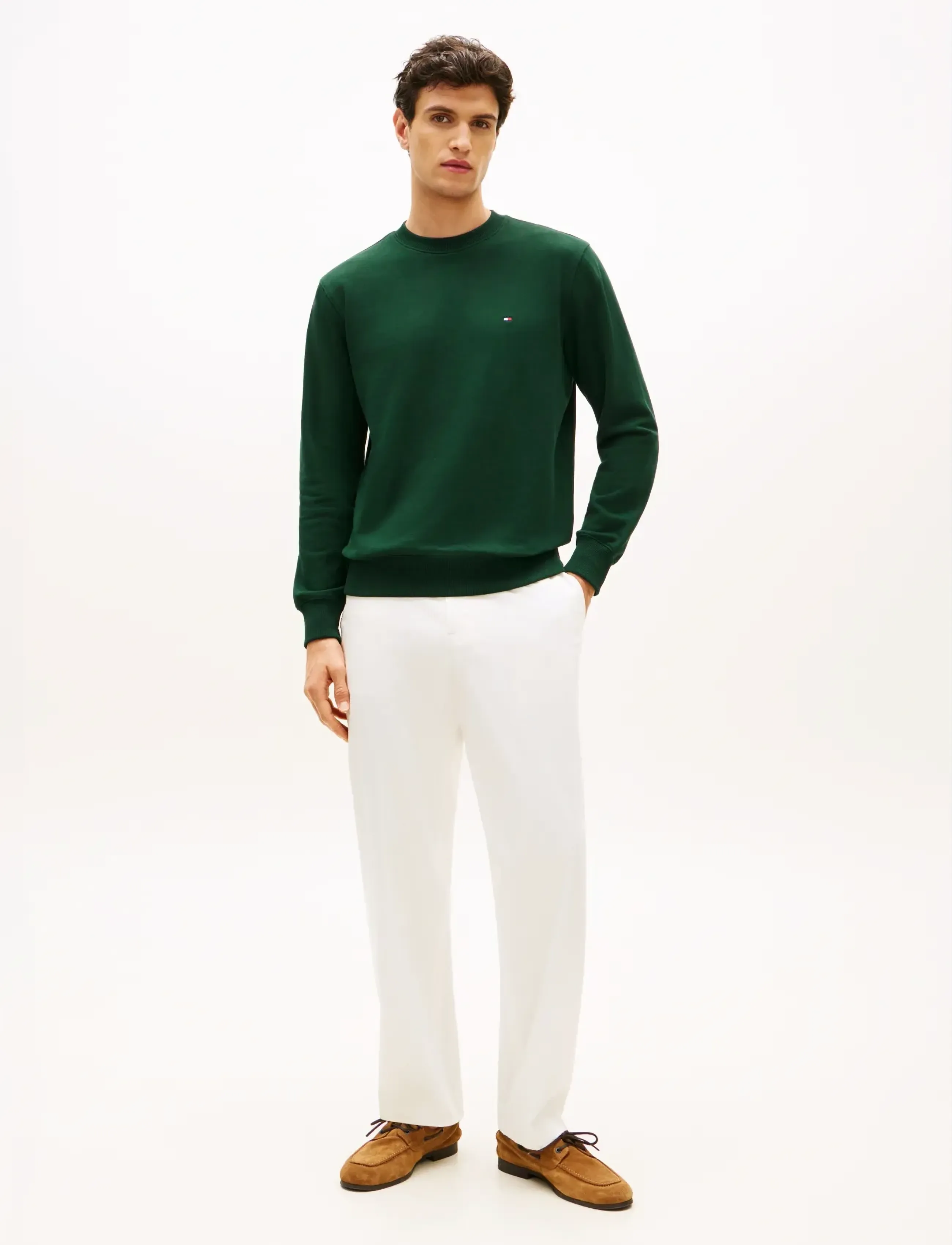 Tommy Hilfiger - ESSENTIAL TERRY CREWNECK - vacation essentials - nocturnal green - 3
