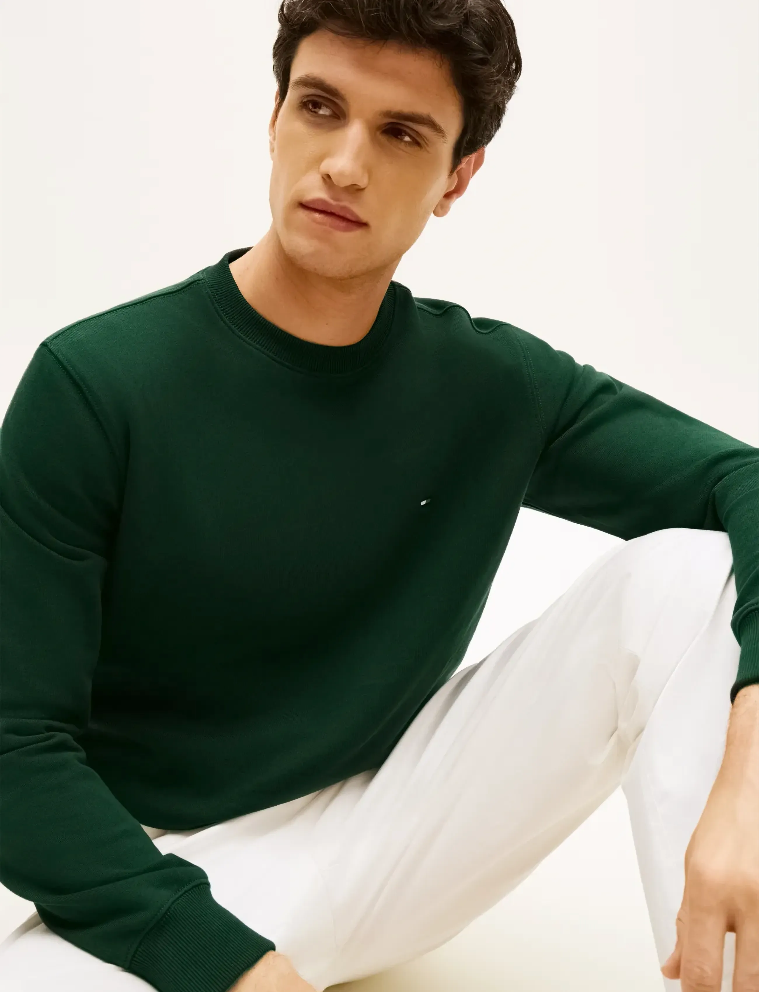 Tommy Hilfiger - ESSENTIAL TERRY CREWNECK - vacation essentials - nocturnal green - 4