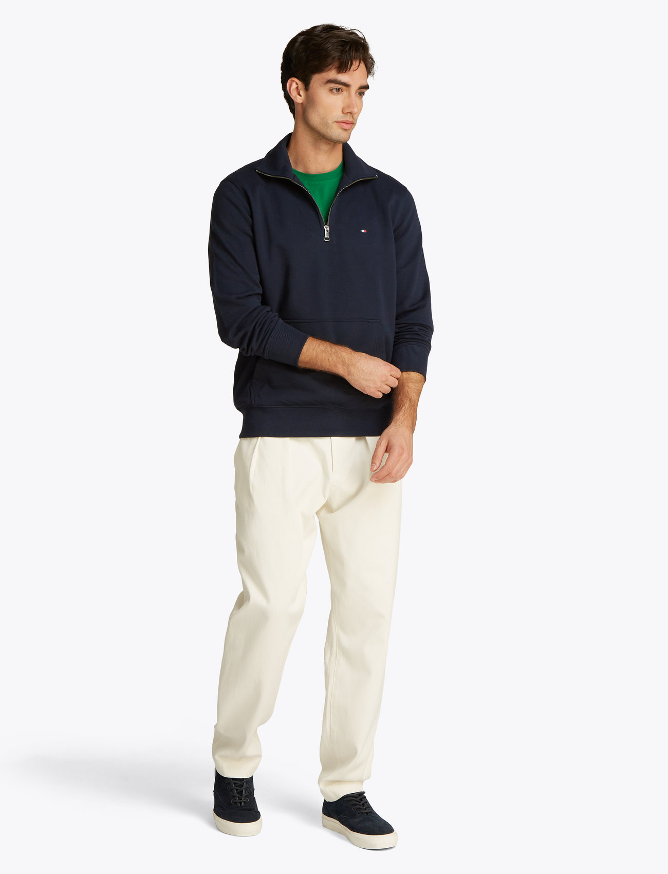 Tommy Hilfiger - ESSENTIAL TERRY 1/4 ZIP - sweatshirts - desert sky - 5