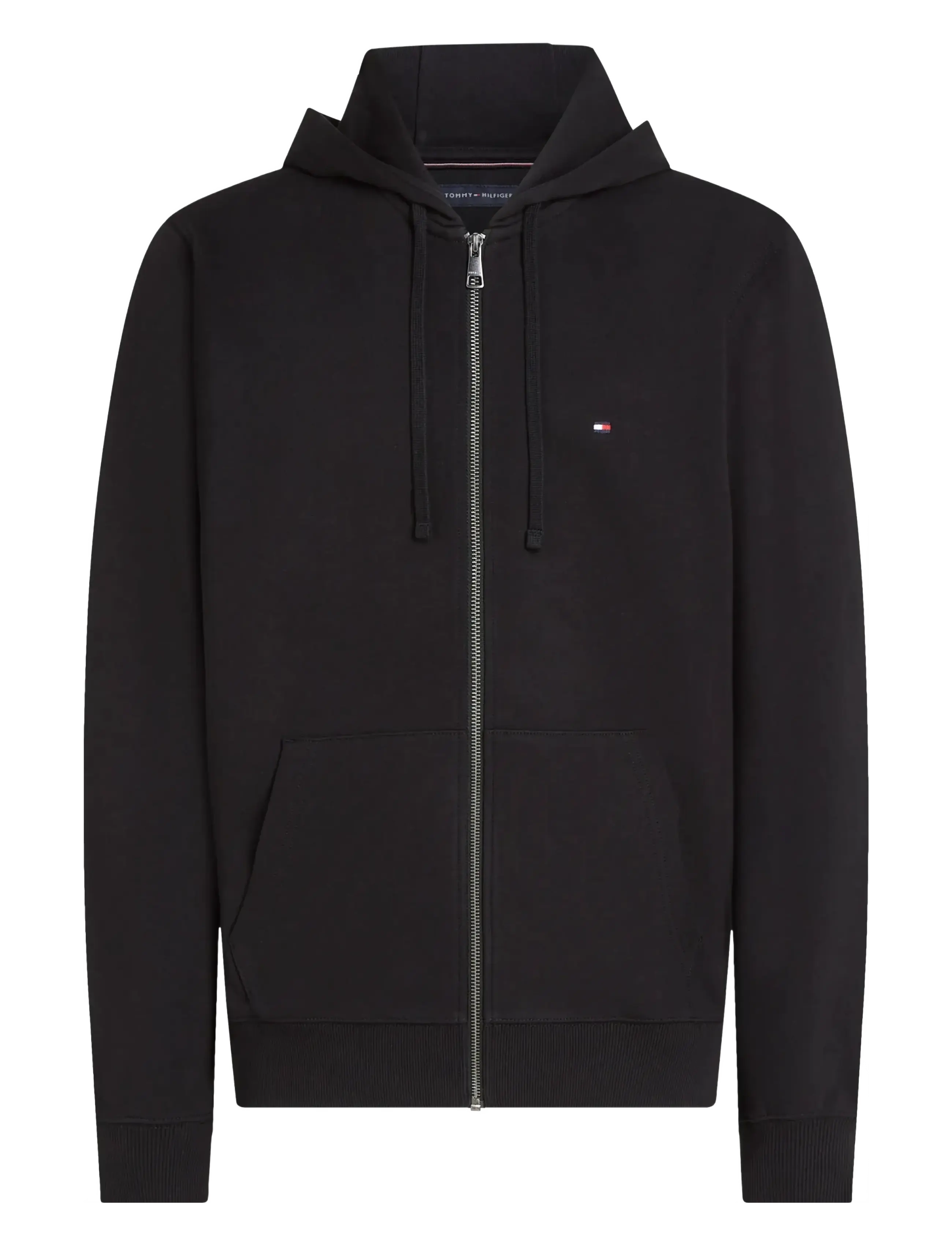 Tommy Hilfiger ESSENTIAL TERRY ZIP THROUGH - Sweatshirts & Kapuzenpullover - BLACK / black