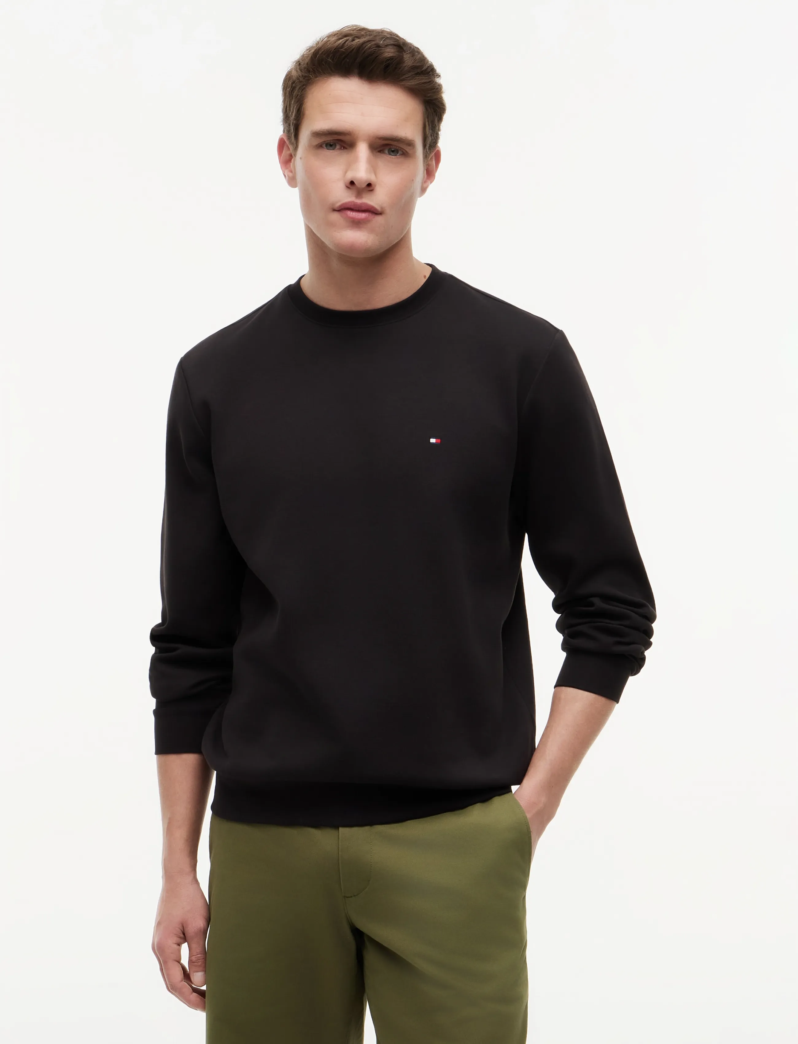 Tommy Hilfiger ESSENTIAL INTECHNO CREWNECK - Sweatshirts & Hoodies - BLACK / black