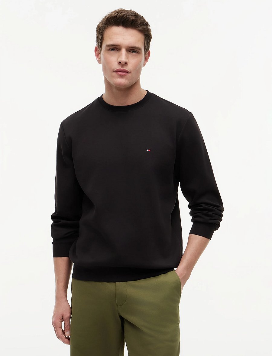 Tommy Hilfiger - ESSENTIAL INTECHNO CREWNECK - sweatshirts - black - 0