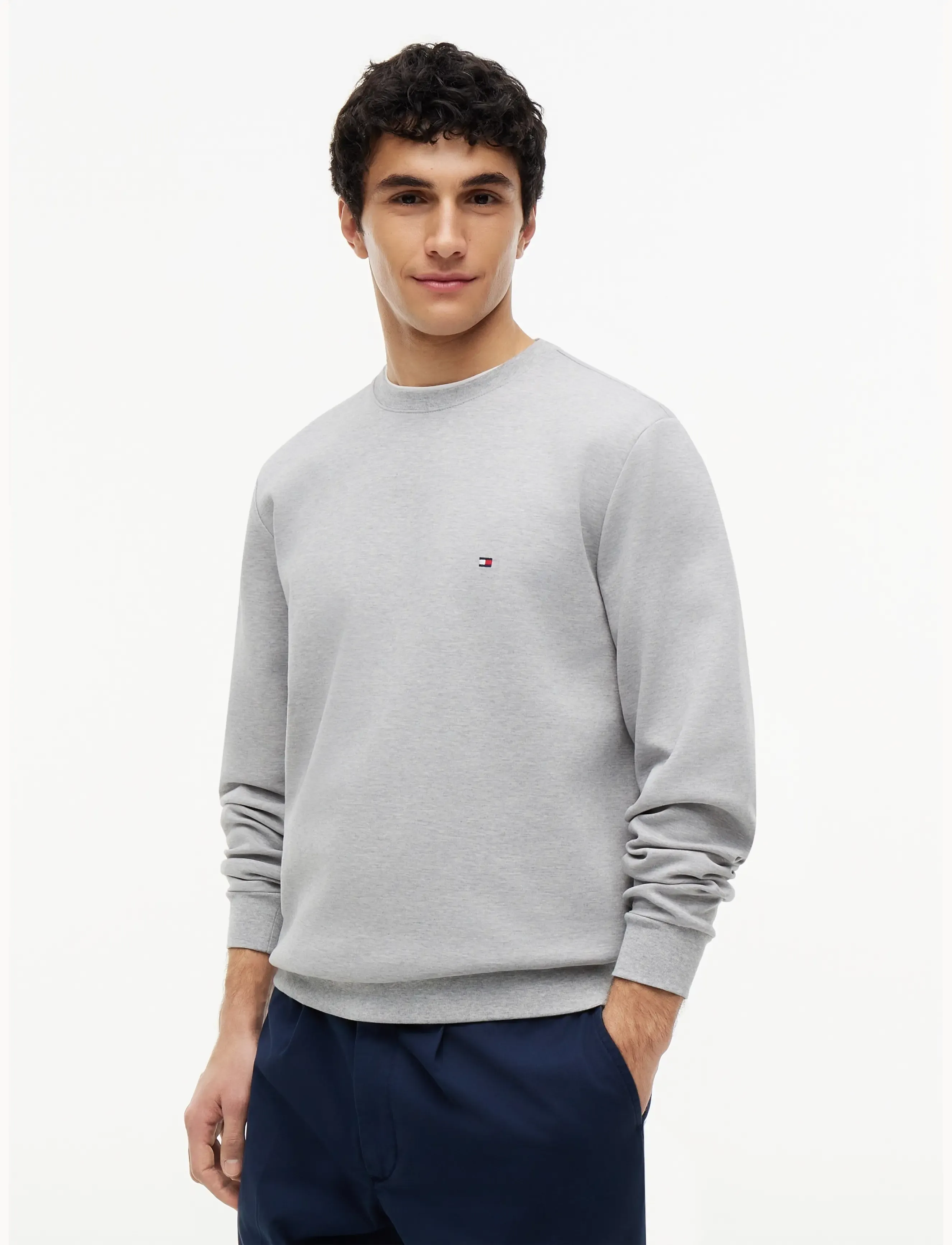 Tommy Hilfiger ESSENTIAL INTECHNO CREWNECK - Campaign - LIGHT GREY HEATHER / grey