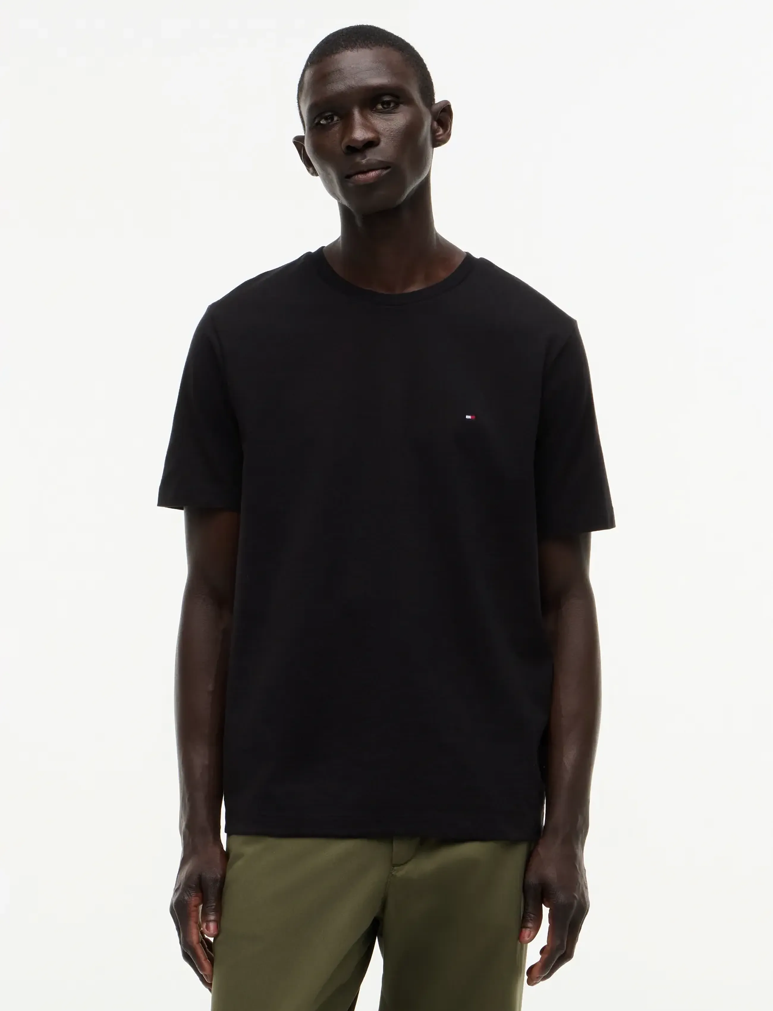 Tommy Hilfiger - ESSENTIAL REG FIT SOLID TEE - marškinėliai trumpomis rankovėmis - black - 0