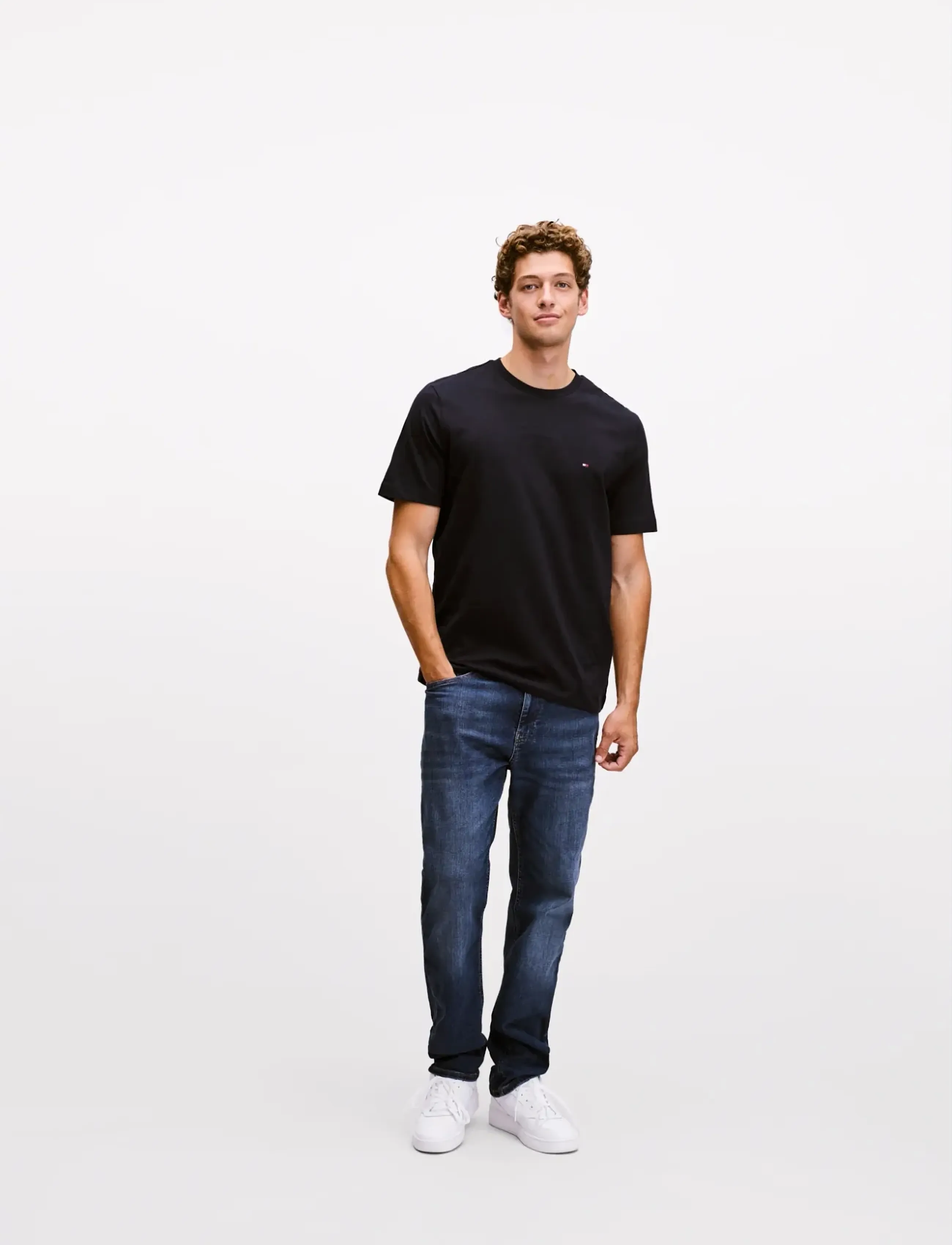 Tommy Hilfiger ESSENTIAL REG FIT SOLID TEE - Kampagne - DESERT SKY / navy