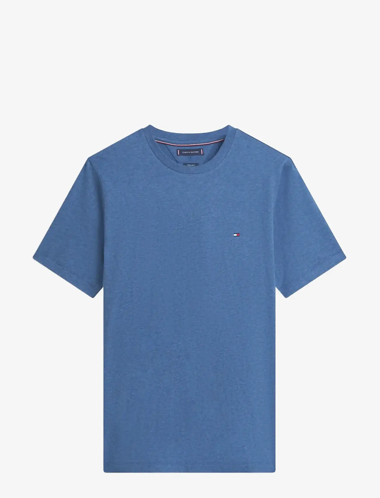 Tommy Hilfiger - ESSENTIAL REG FIT HEATHER TEE - kortærmede t-shirts - aegean sea heather - 1