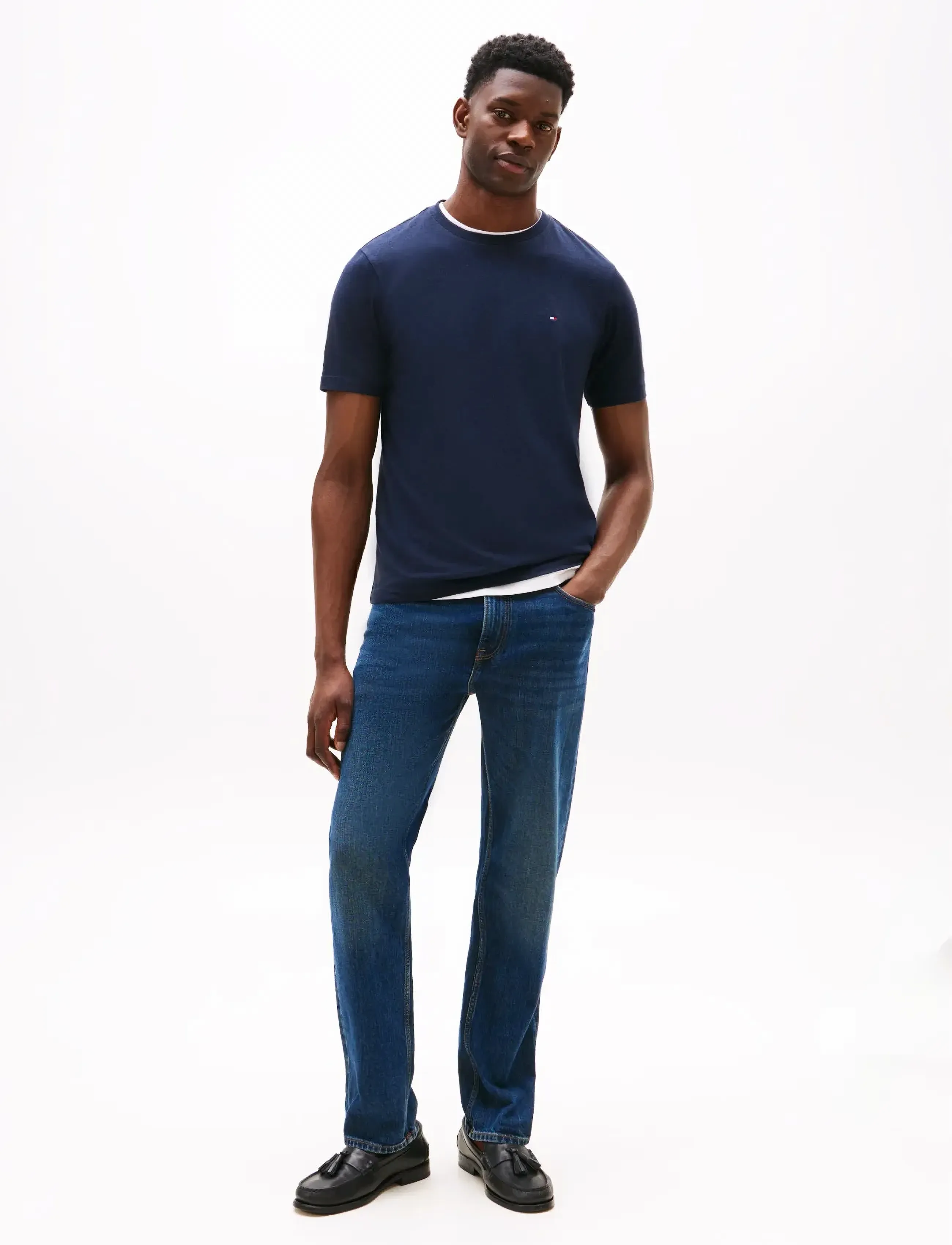 Tommy Hilfiger - ESSENTIAL REG FIT HEATHER TEE - kortærmede t-shirts - desert sky heather - 3