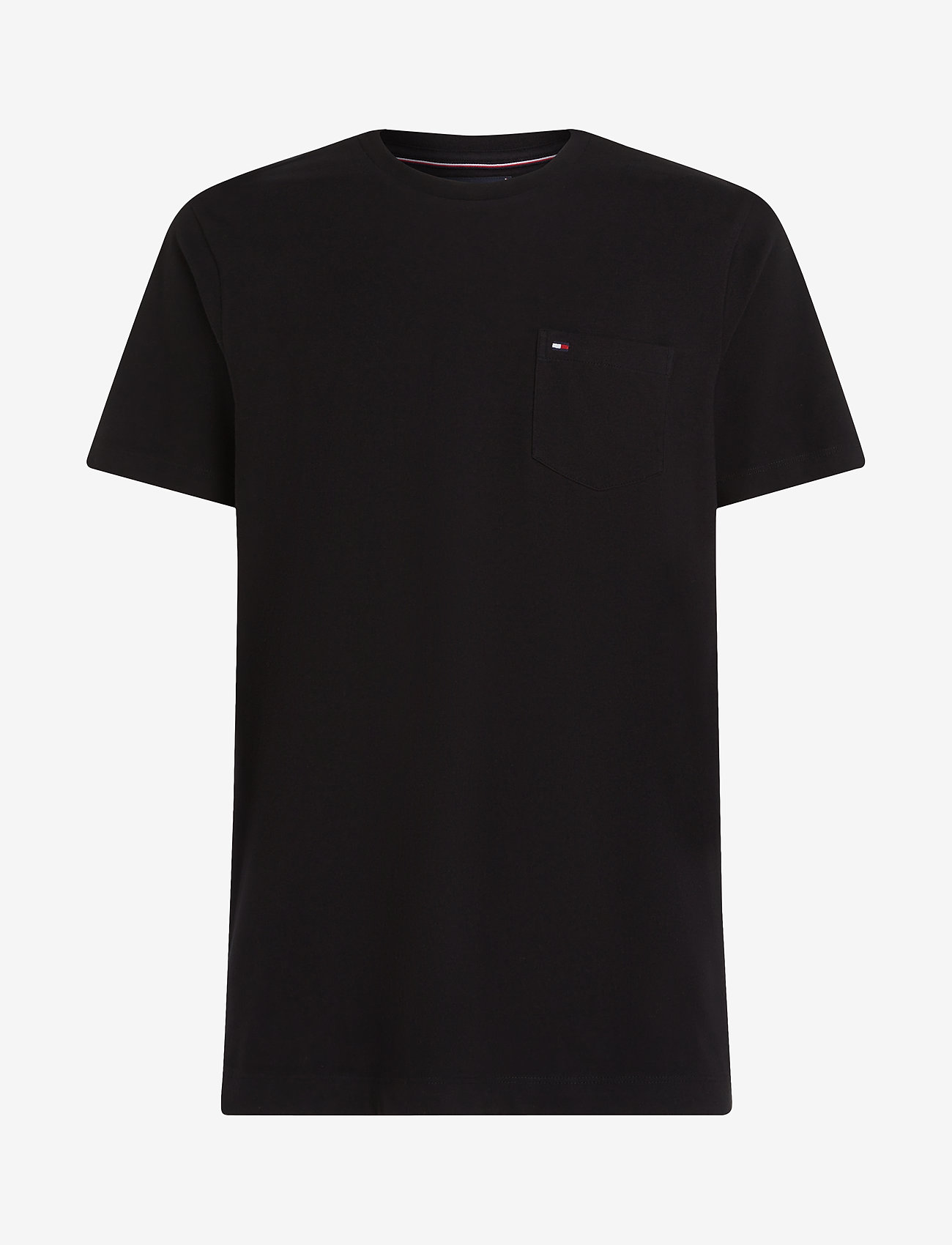 Tommy Hilfiger - ESSENTIAL SOLID POCKET TEE - höstkläder - black - 0