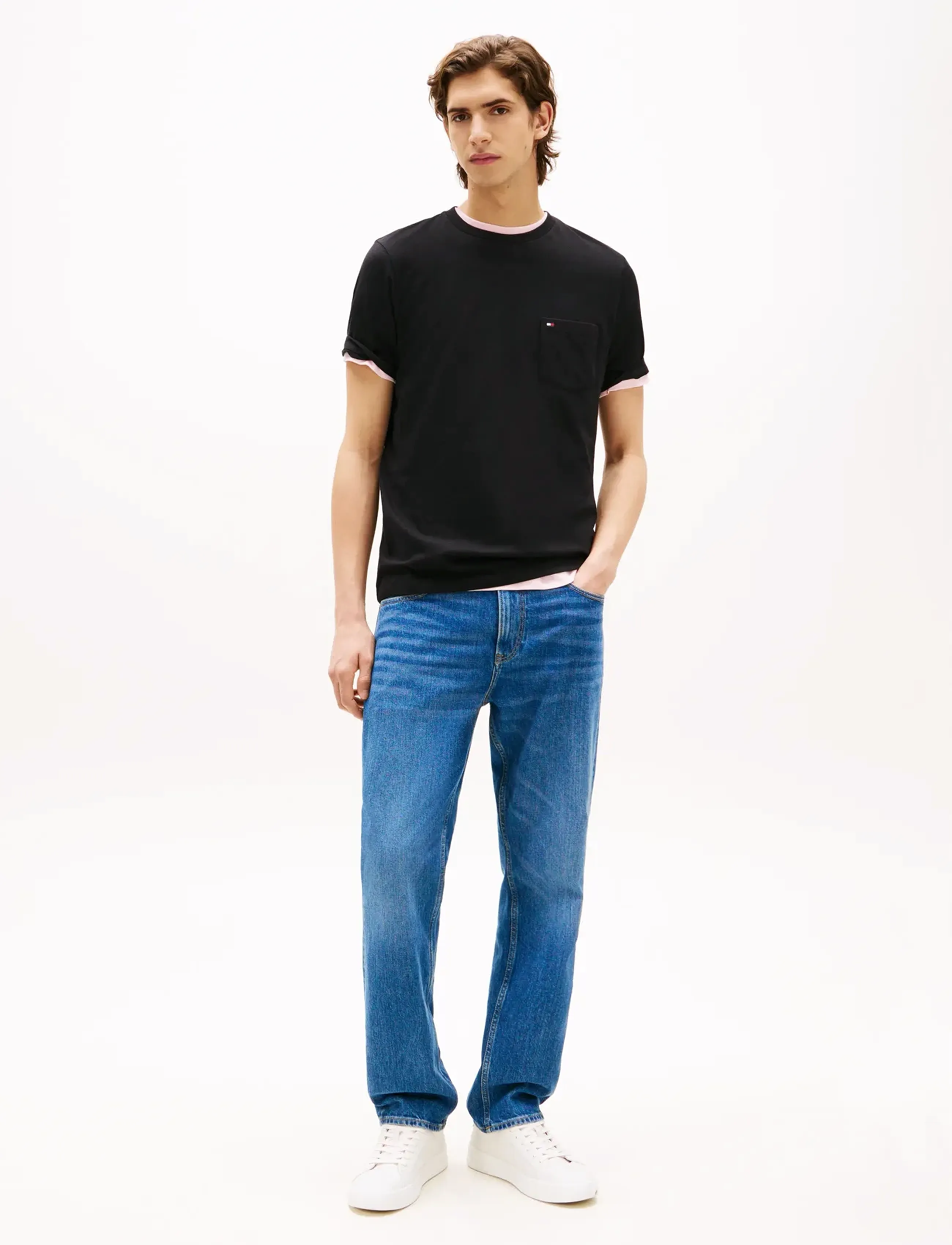 Tommy Hilfiger - ESSENTIAL SOLID POCKET TEE - basic t-shirts - black - 2