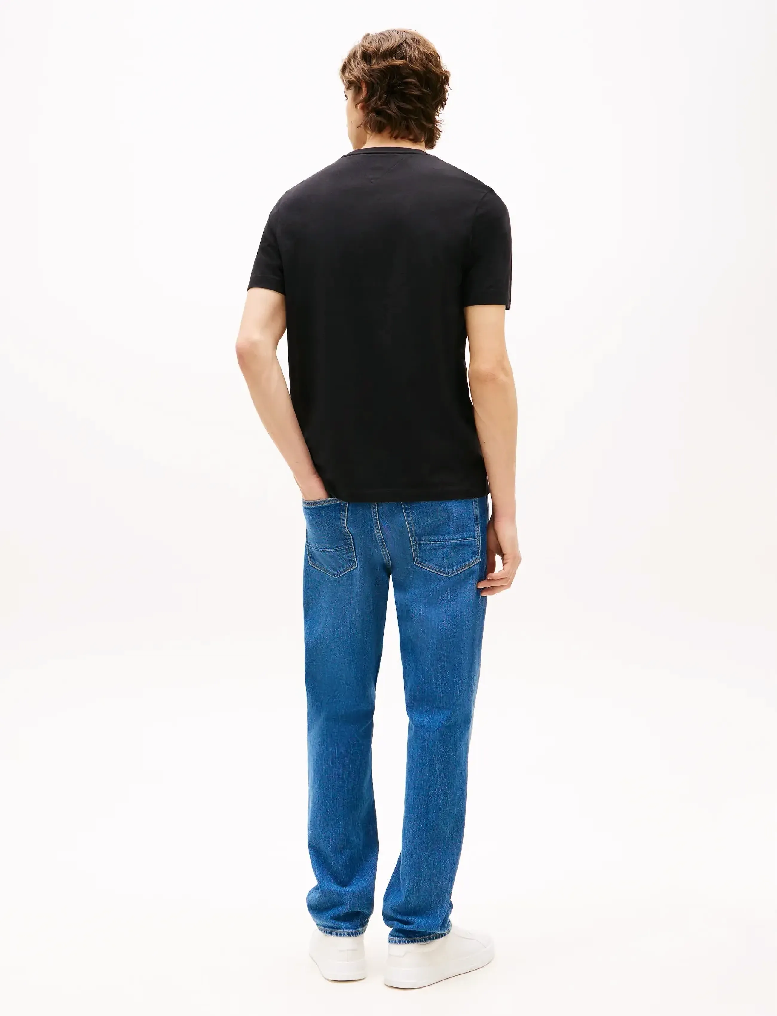 Tommy Hilfiger - ESSENTIAL SOLID POCKET TEE - basic t-shirts - black - 3