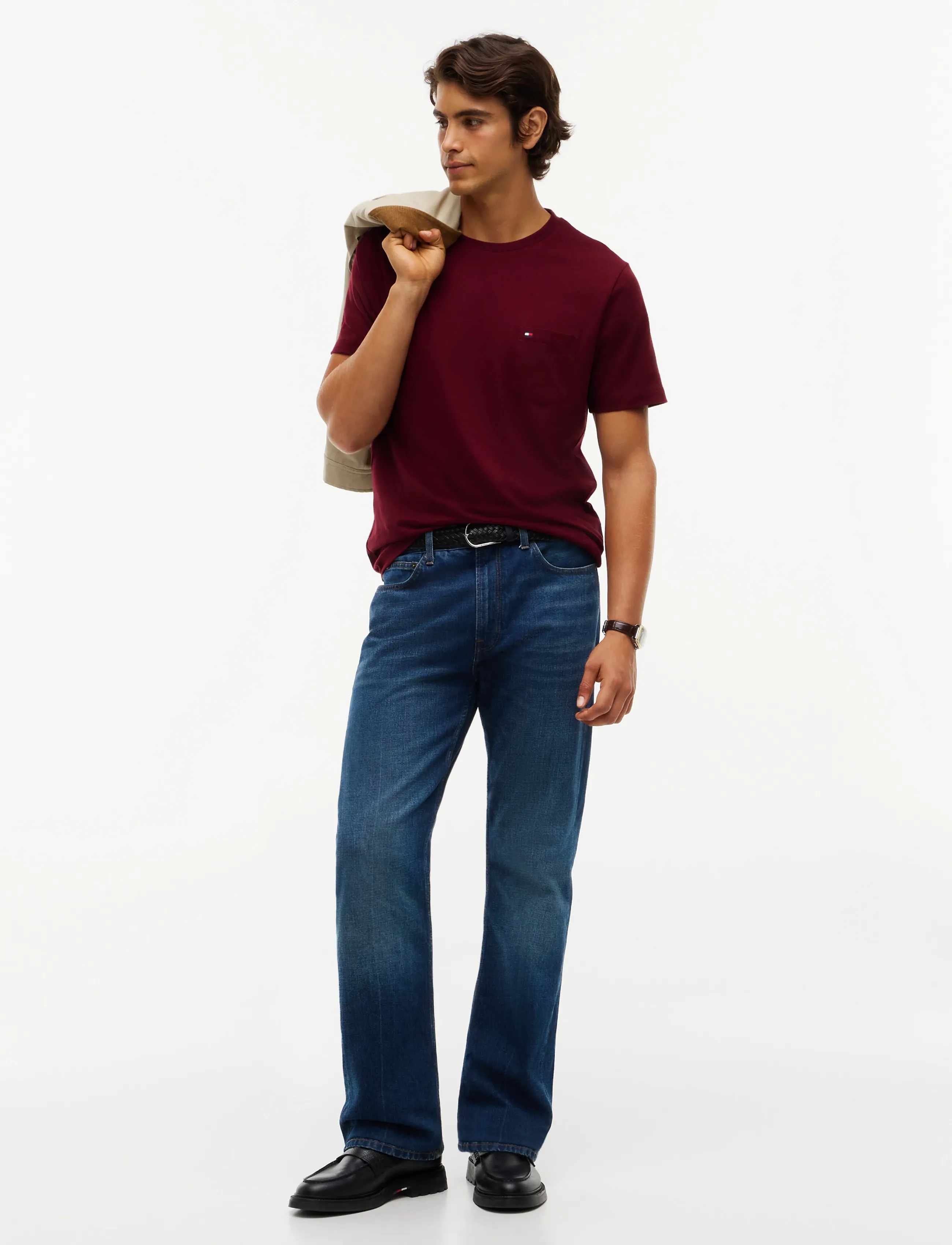 Tommy Hilfiger - ESSENTIAL SOLID POCKET T-SHIRT - lühikeste varrukatega t-särgid - burgundy - 4