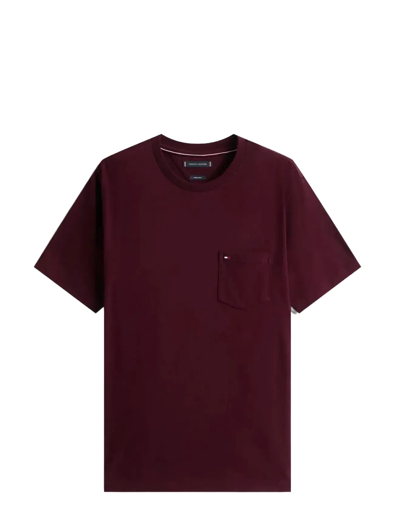 ESSENTIAL SOLID POCKET TEE - DEEP BURGUNDY