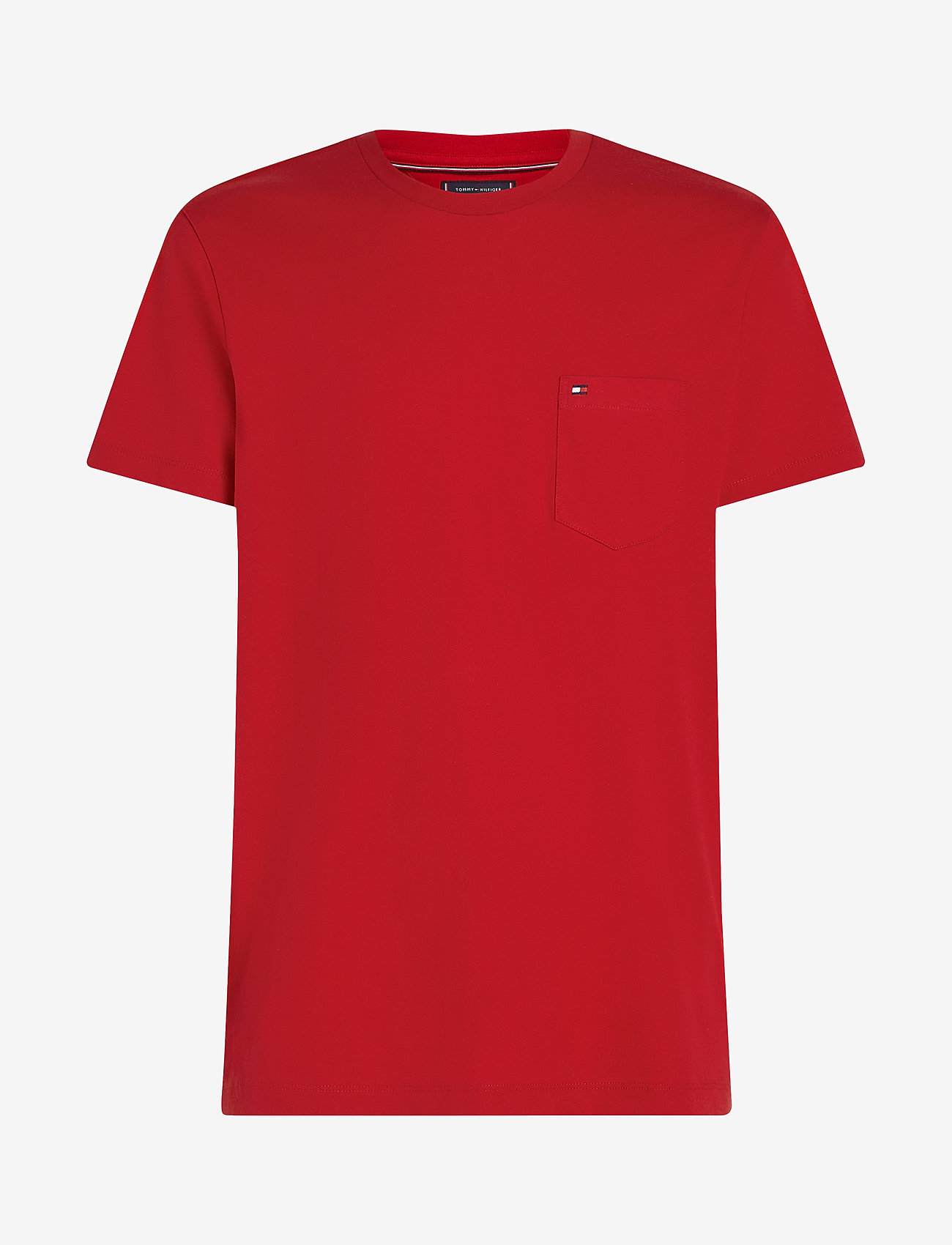 Tommy Hilfiger - ESSENTIAL SOLID POCKET TEE - lühikeste varrukatega t-särgid - medium red - 1