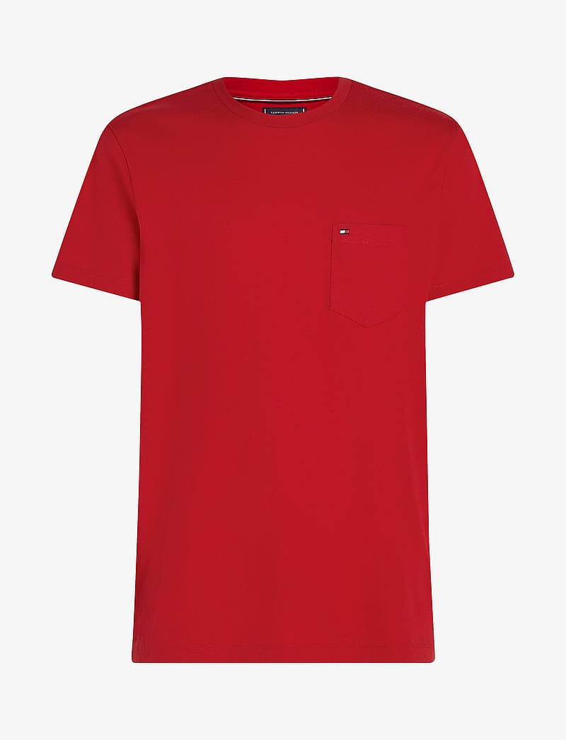 Tommy Hilfiger - ESSENTIAL SOLID POCKET TEE - lühikeste varrukatega t-särgid - medium red - 1