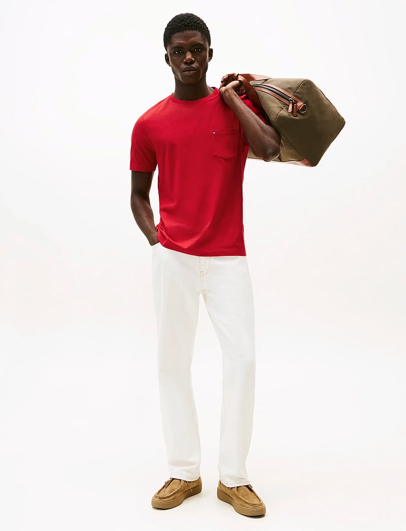 Tommy Hilfiger - ESSENTIAL SOLID POCKET TEE - lühikeste varrukatega t-särgid - medium red - 2