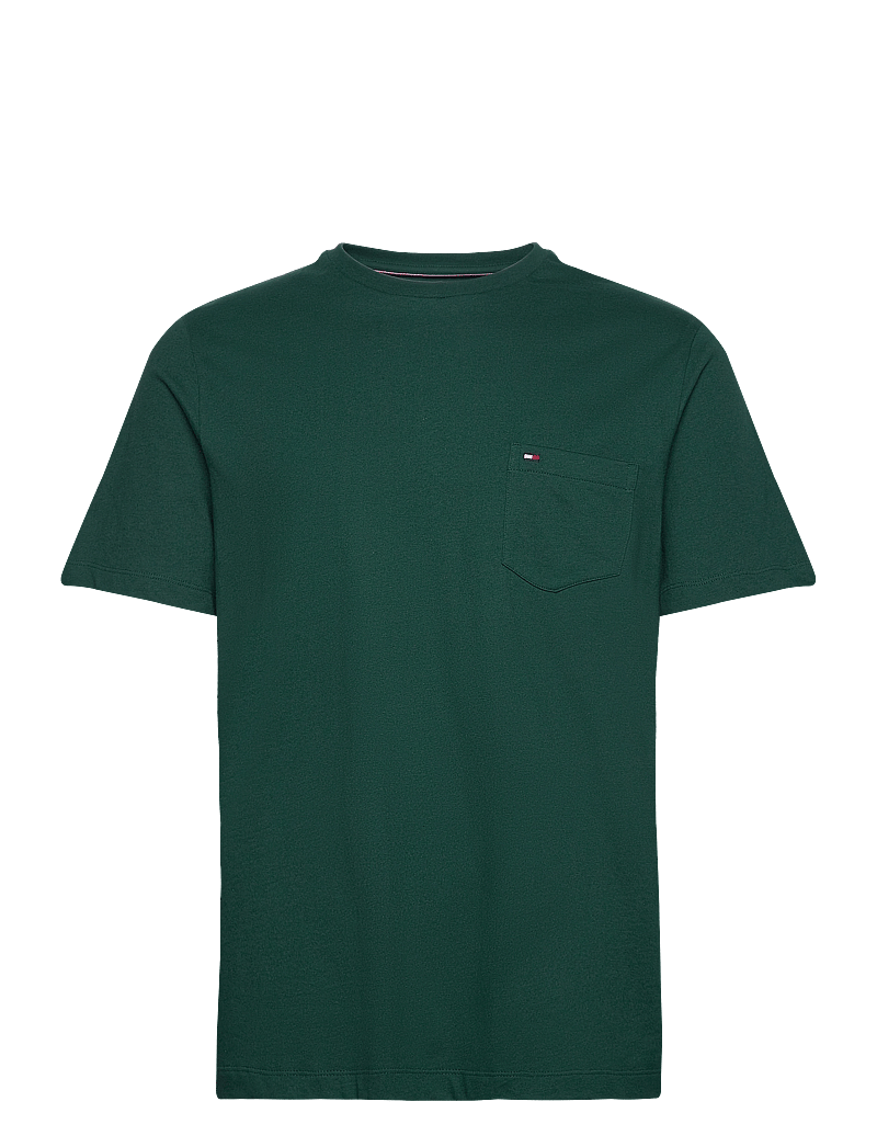 Tommy Hilfiger - ESSENTIAL SOLID POCKET TEE - lühikeste varrukatega t-särgid - ornamental green - 0
