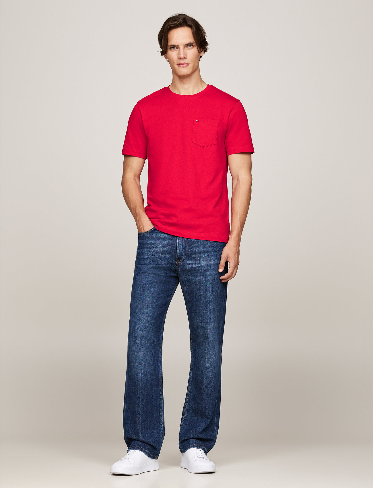 Tommy Hilfiger - ESSENTIAL SOLID POCKET TEE - sügisesed riided - primary red - 3