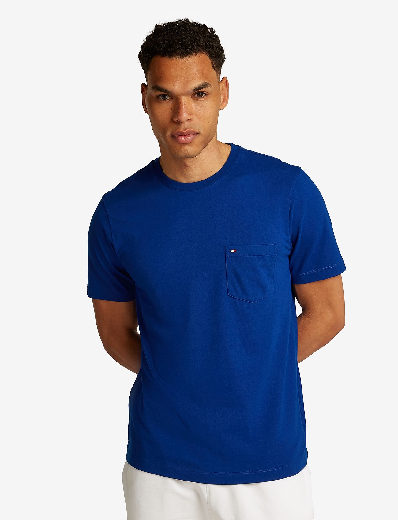 Tommy Hilfiger - ESSENTIAL SOLID POCKET TEE - efterårstøj - wedge blue - 2