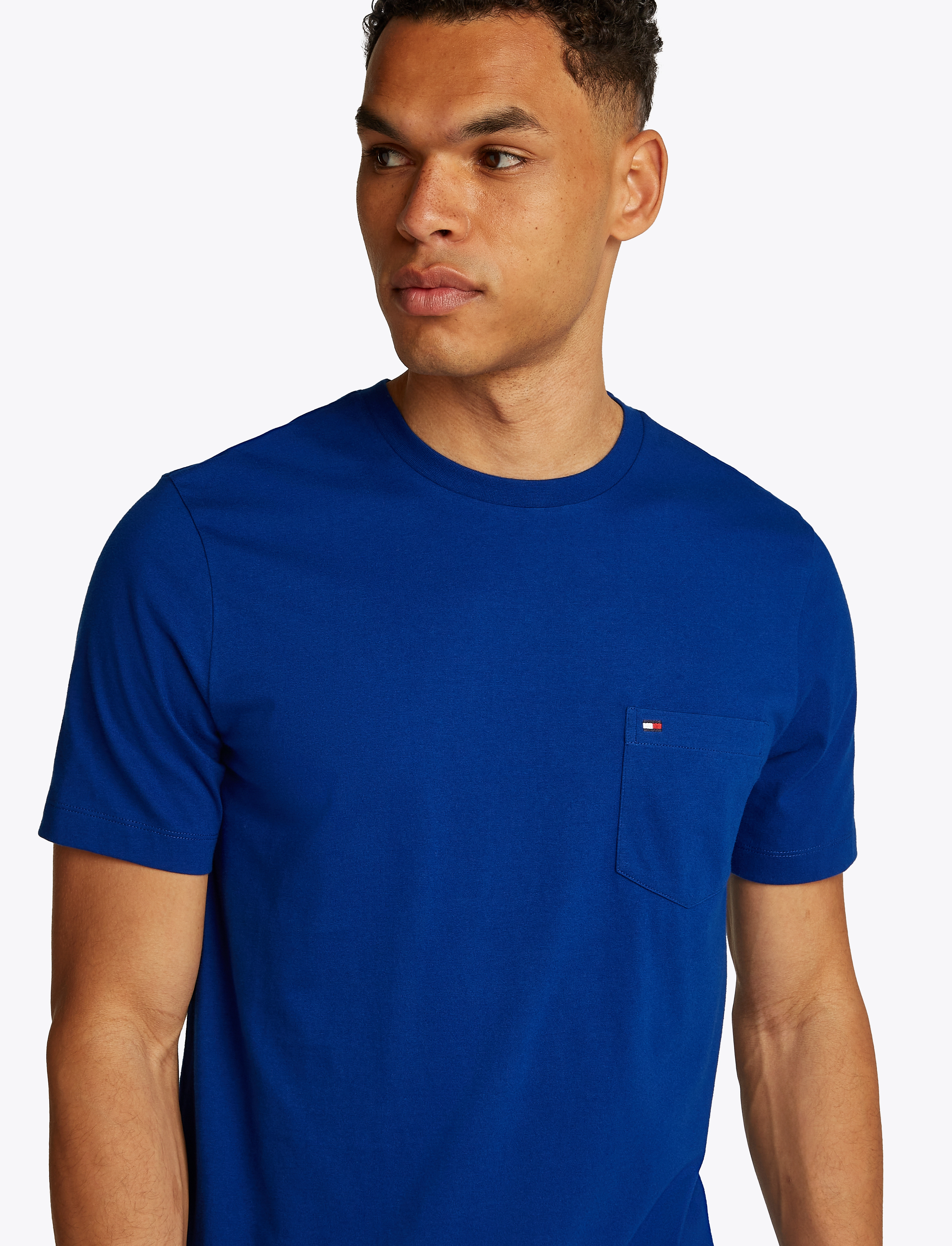 Tommy Hilfiger - ESSENTIAL SOLID POCKET TEE - basic t-shirts - wedge blue - 4