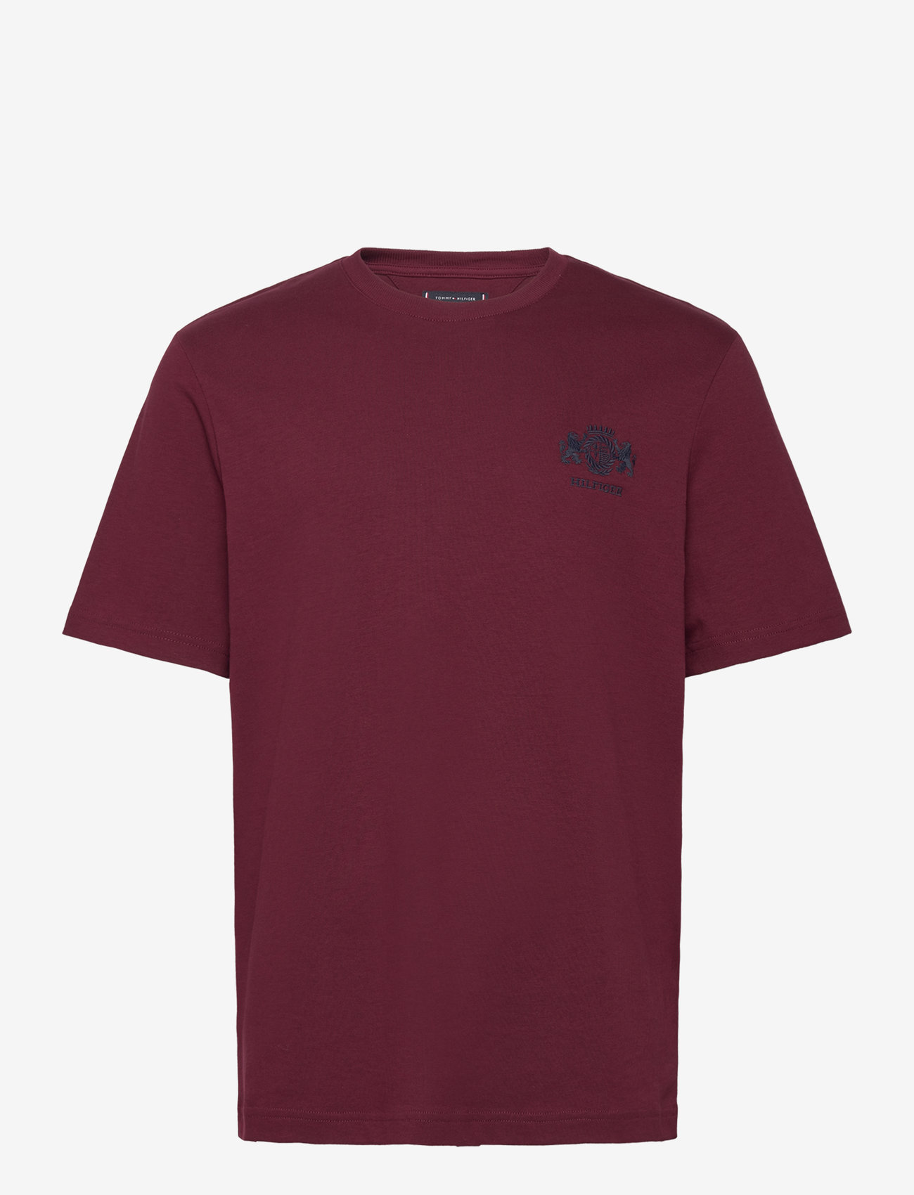 Tommy Hilfiger - SMALL CREST EMBRO TEE - deep rouge - 0