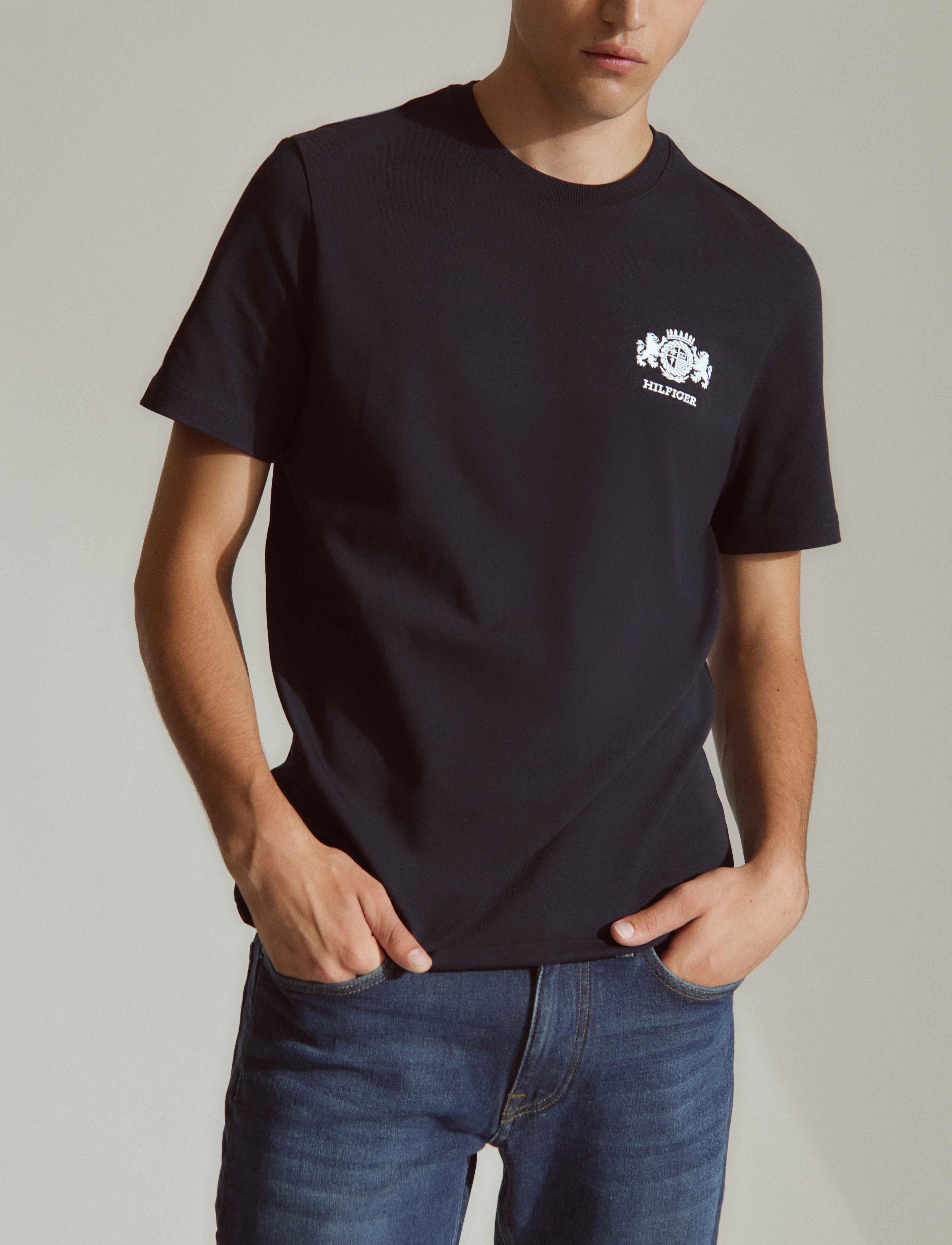 Tommy Hilfiger - SMALL CREST EMBRO TEE - desert sky - 2