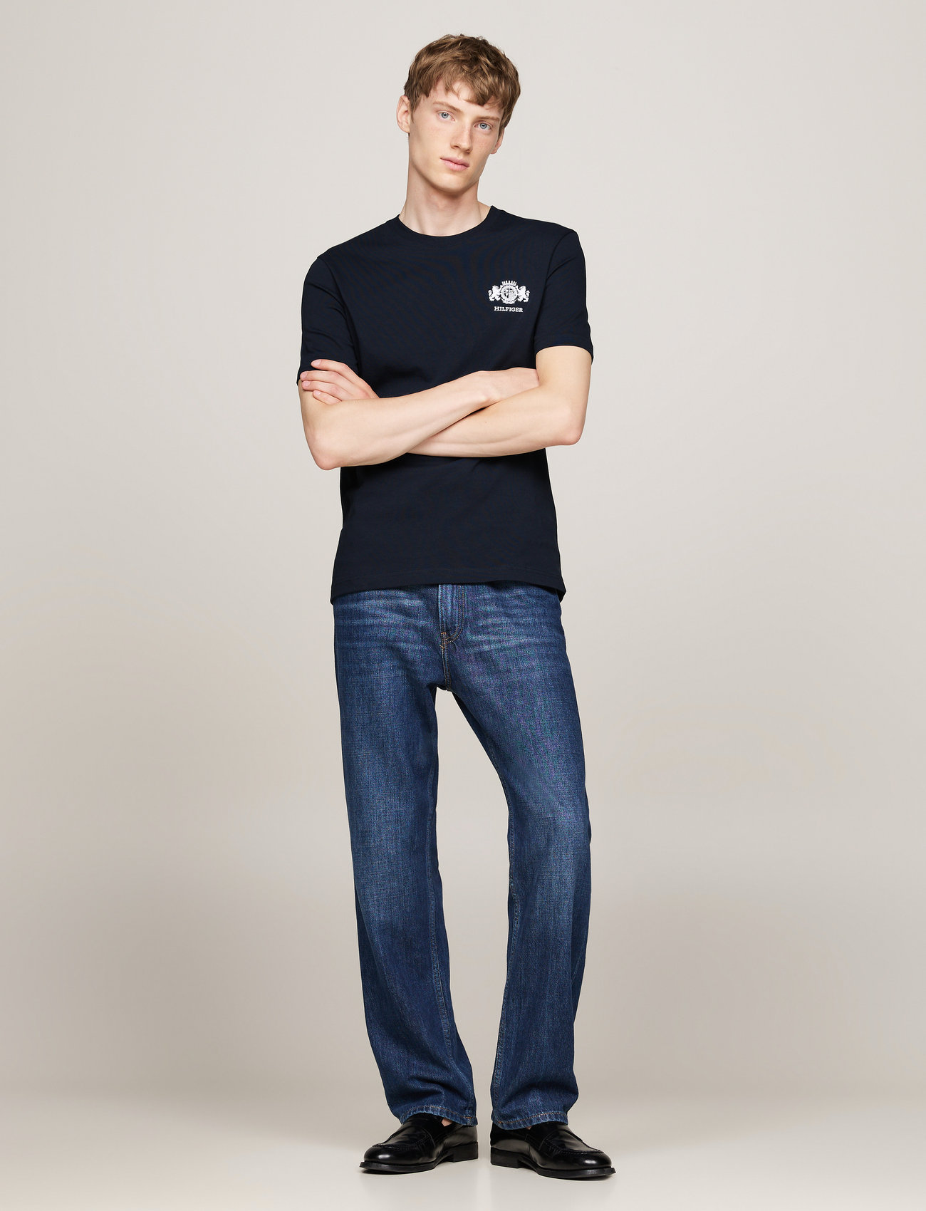 Tommy Hilfiger - SMALL CREST EMBRO TEE - desert sky - 5