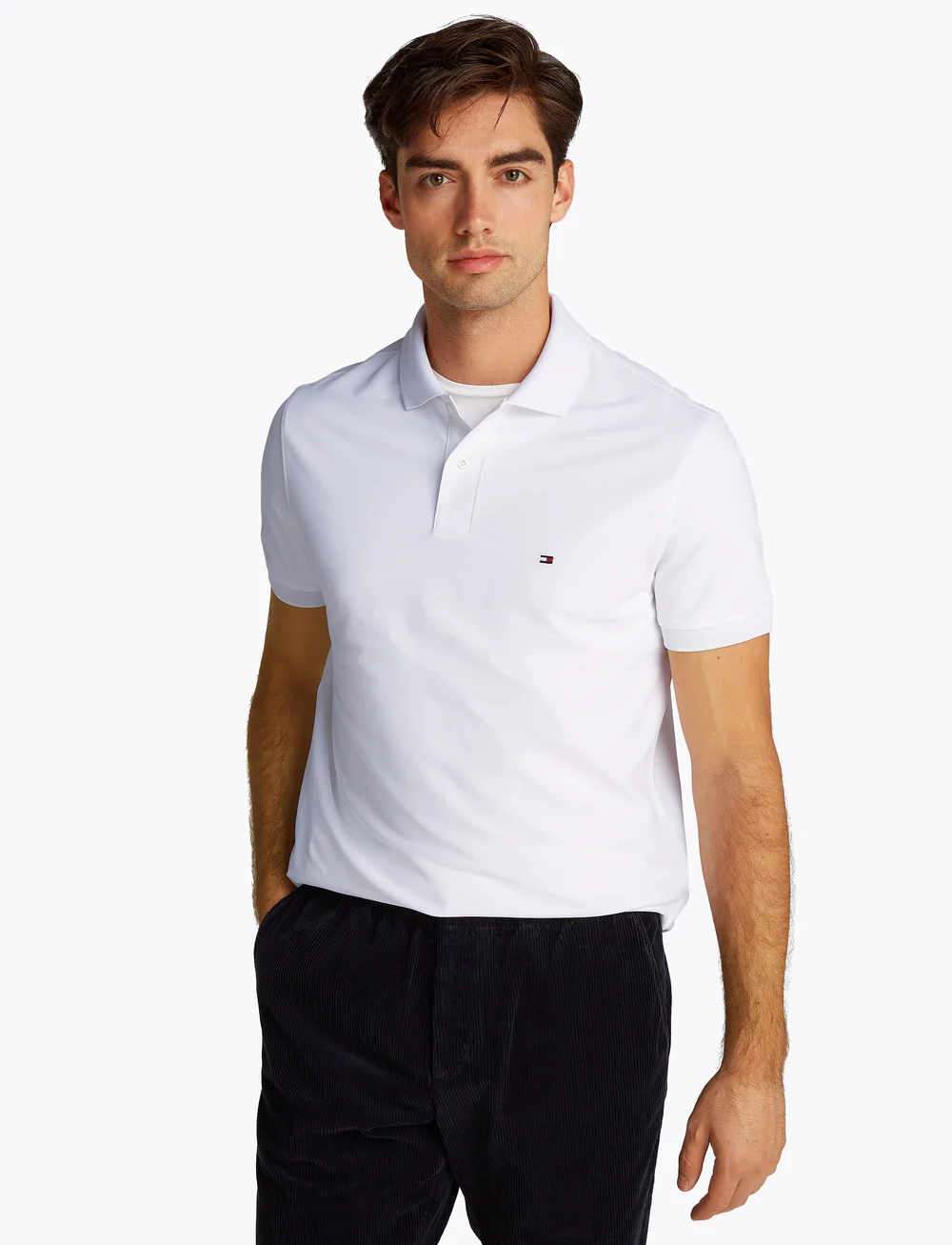 Tommy Hilfiger - PERFORMANCE PIQUE REG POLO - kortærmede poloer - white - 0