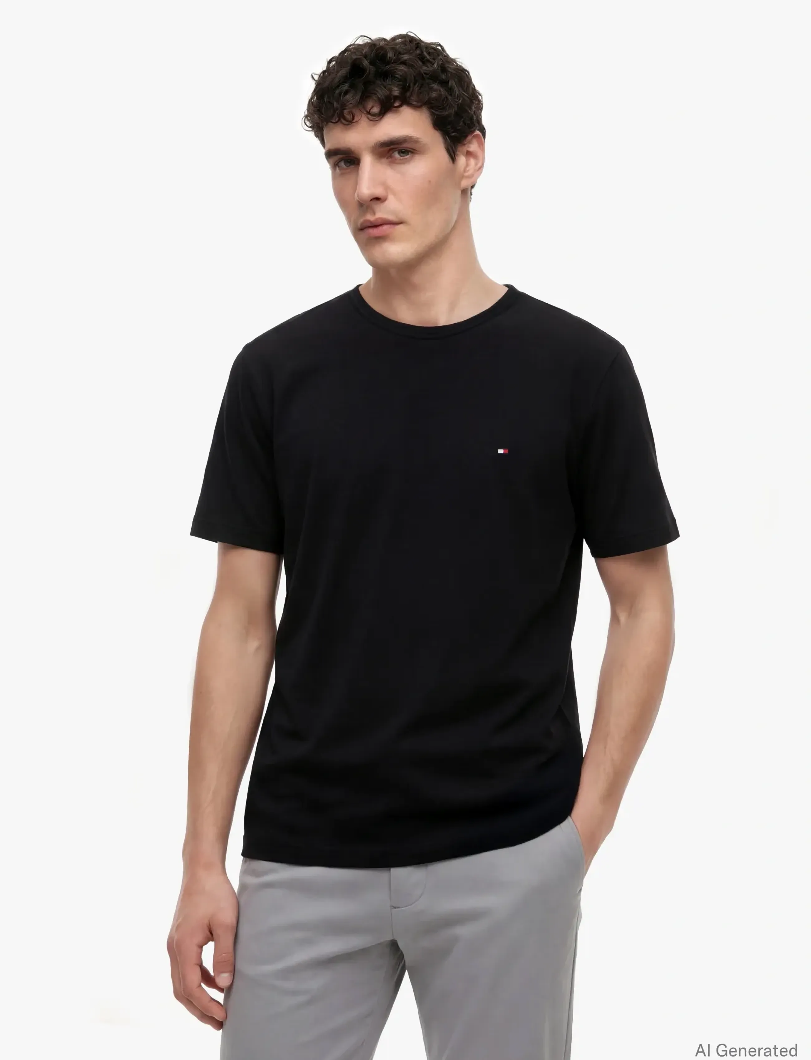 Tommy Hilfiger PERFORMANCE TEE - Nach Stil kaufen - BLACK / black