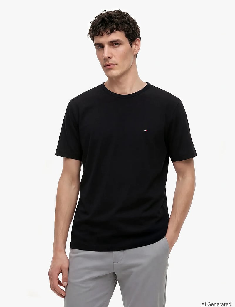 Tommy Hilfiger - PERFORMANCE TEE - short-sleeved t-shirts - black - 0
