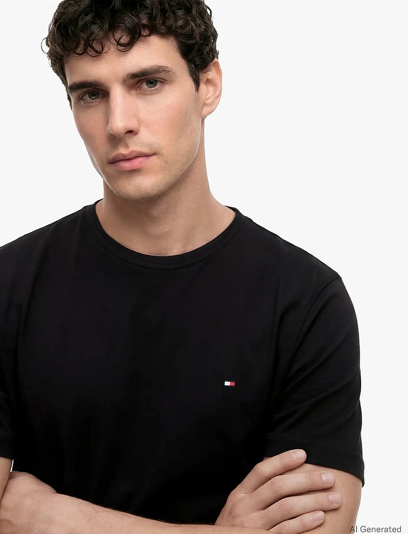 Tommy Hilfiger - PERFORMANCE TEE - short-sleeved t-shirts - black - 4