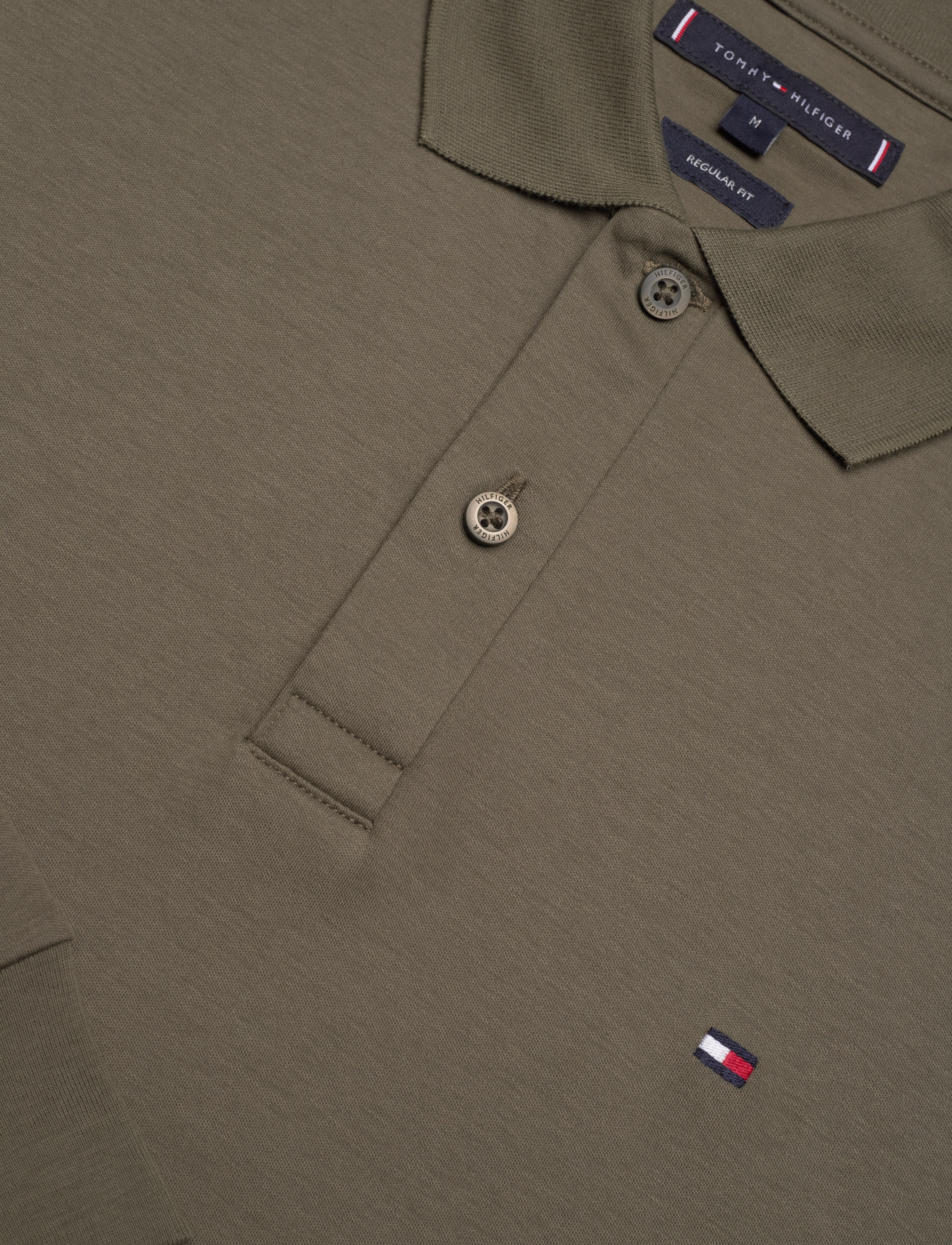 Tommy Hilfiger - L/S LIQUID COTTON REG POLO - langærmede poloer - army green - 2