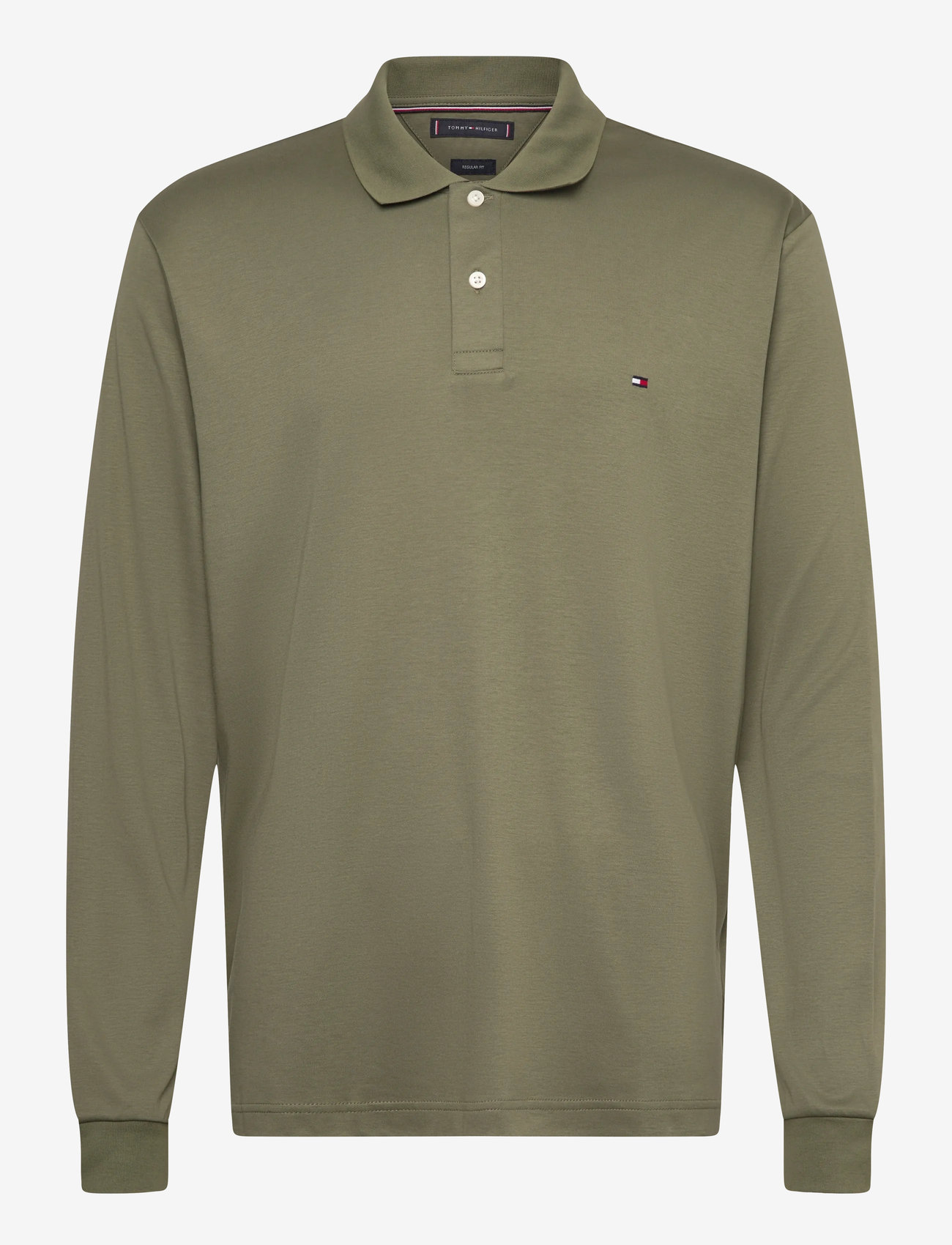 Tommy Hilfiger - L/S LIQUID COTTON REG POLO - langærmede poloer - battle green - 1